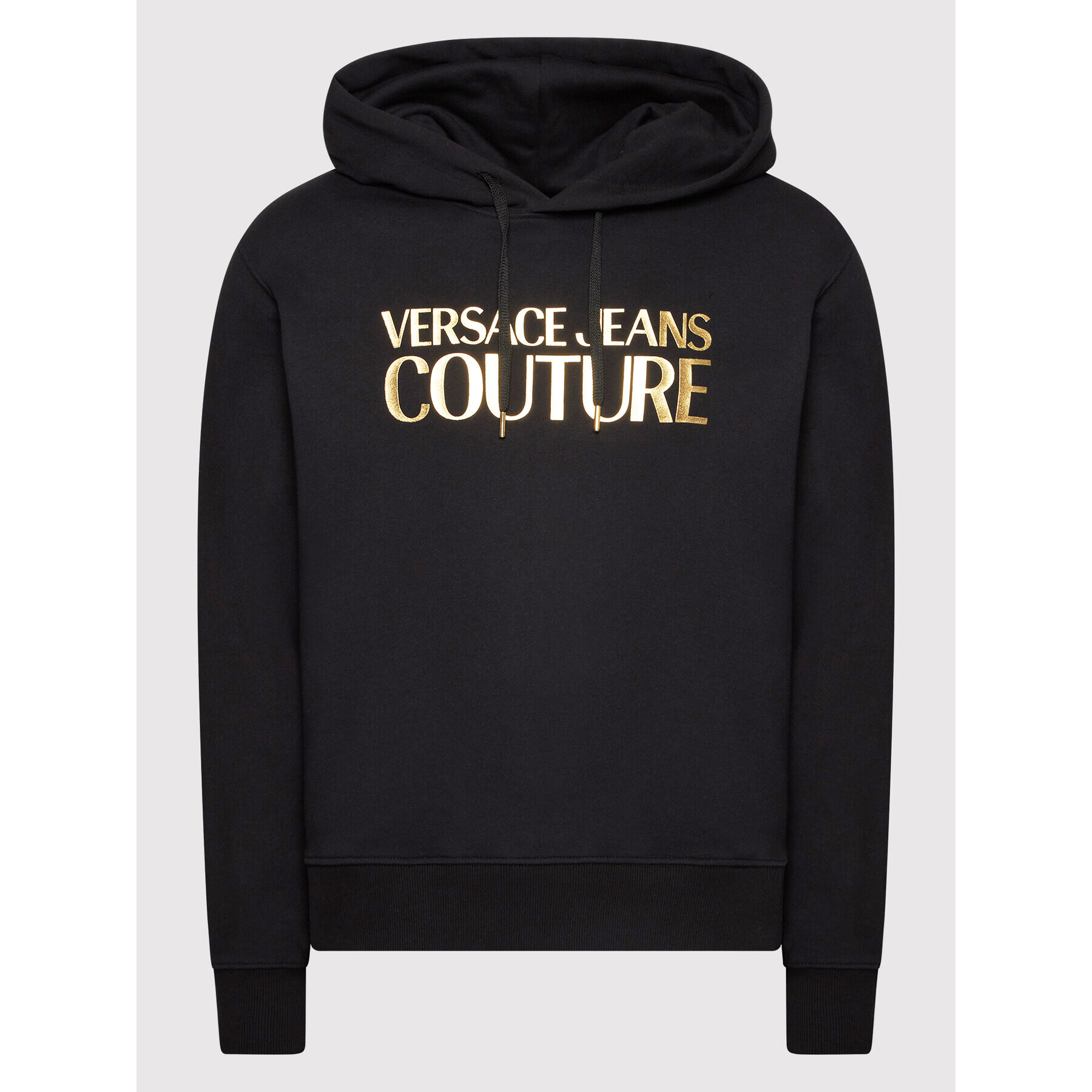 Versace Jeans Couture Bluză Logo Thick Foil 72GAIT01 Negru Regular Fit - Pled.ro