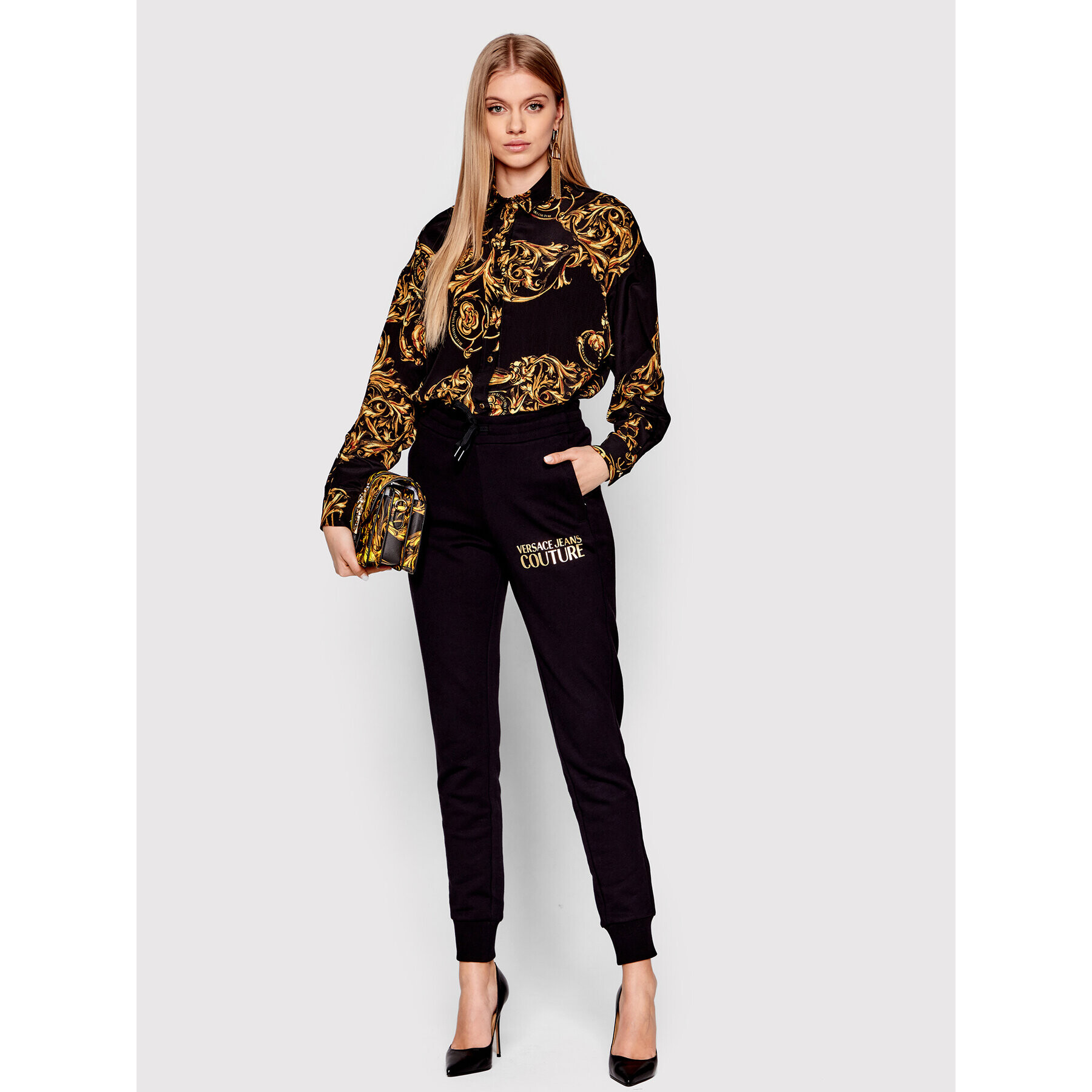 Versace Jeans Couture Cămașă 72HAL211 Negru Regular Fit - Pled.ro