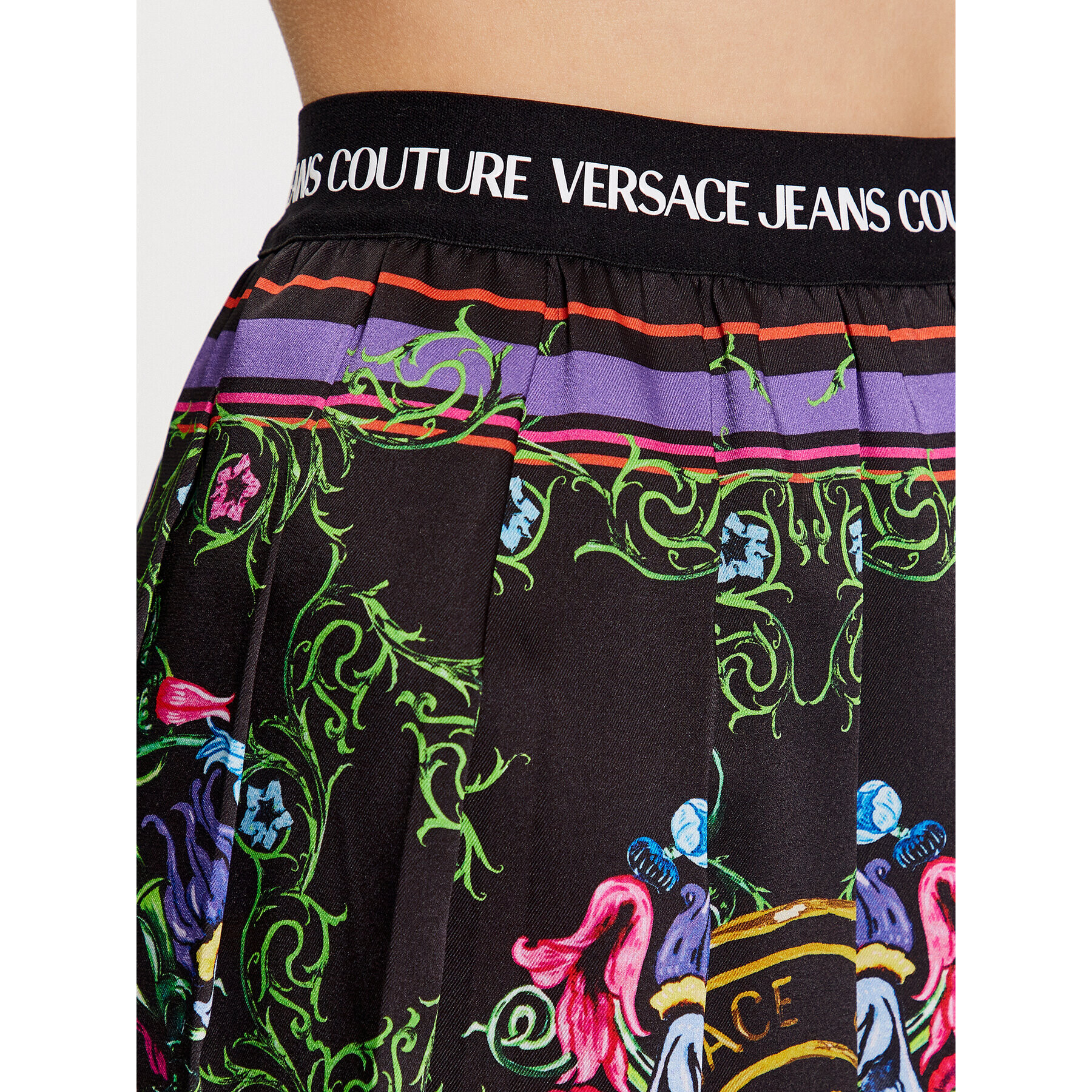 Versace Jeans Couture Fustă plisată 74HAE813 Negru Regular Fit - Pled.ro