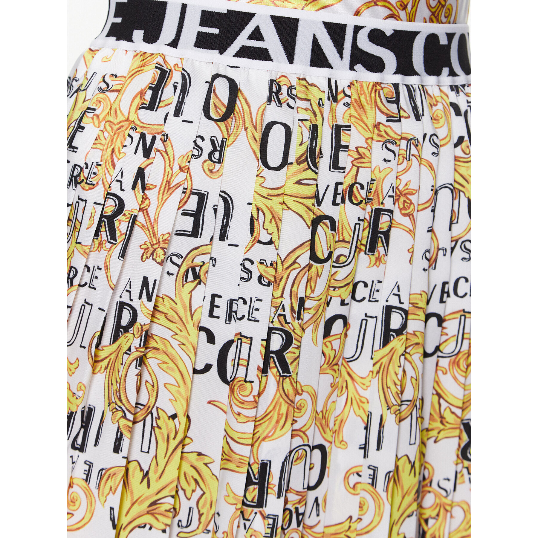 Versace Jeans Couture Fustă plisată 74HAE820 Alb Regular Fit - Pled.ro