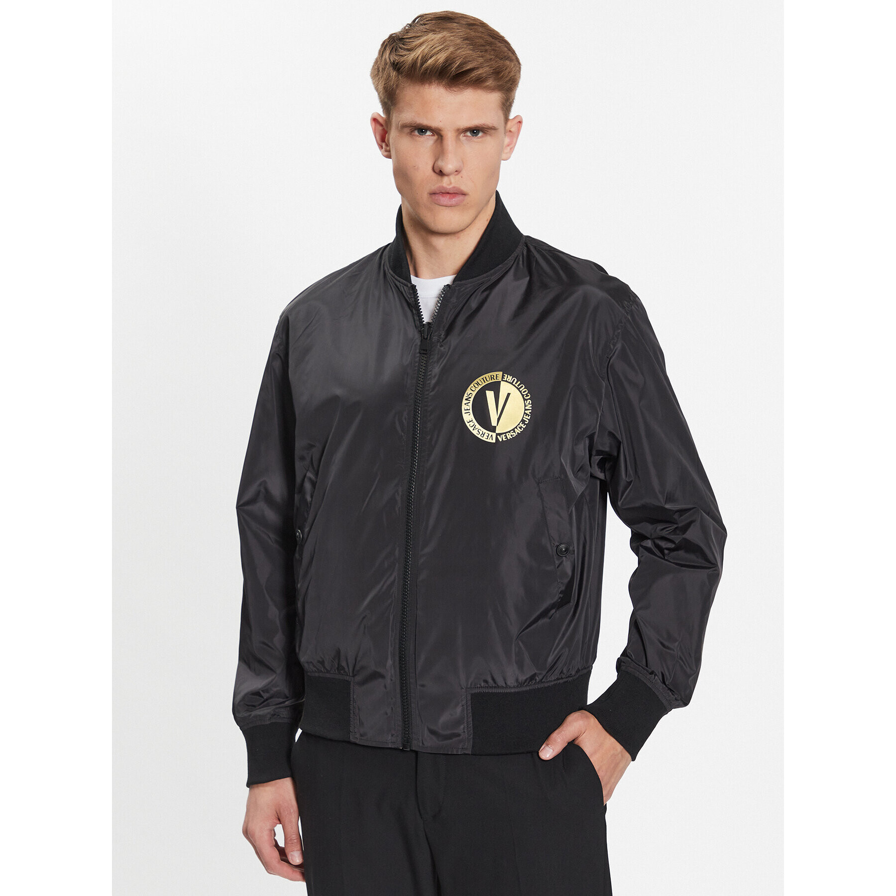 Versace Jeans Couture Geacă 74GASD17 Negru Regular Fit - Pled.ro