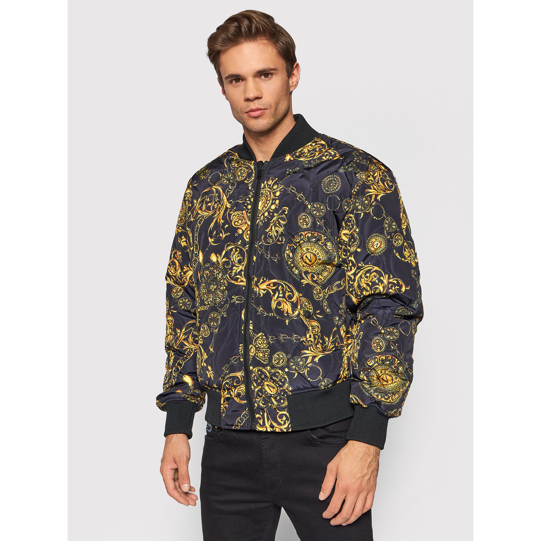 Versace Jeans Couture Geacă bomber 71GAS407 Negru Regular Fit - Pled.ro