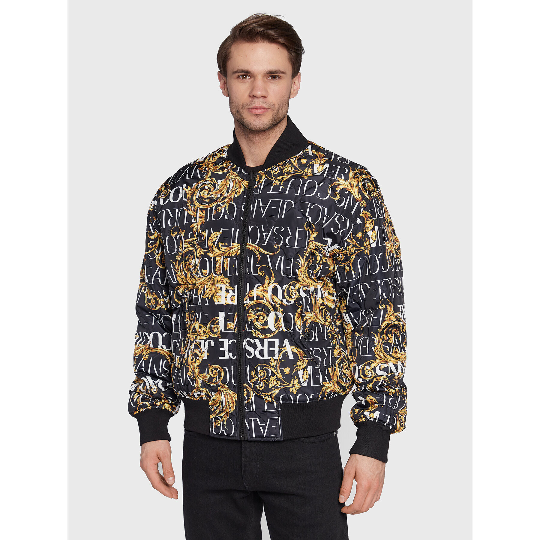 Versace Jeans Couture Geacă bomber 73GAS4D0 Negru Regular Fit - Pled.ro