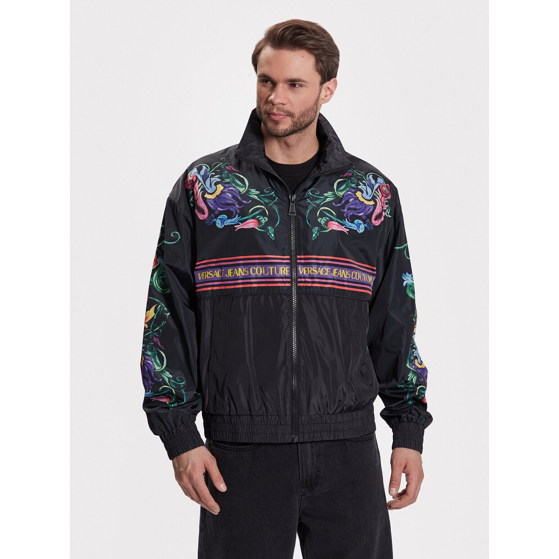 Versace Jeans Couture Geacă bomber 74GASD11 Negru Relaxed Fit - Pled.ro