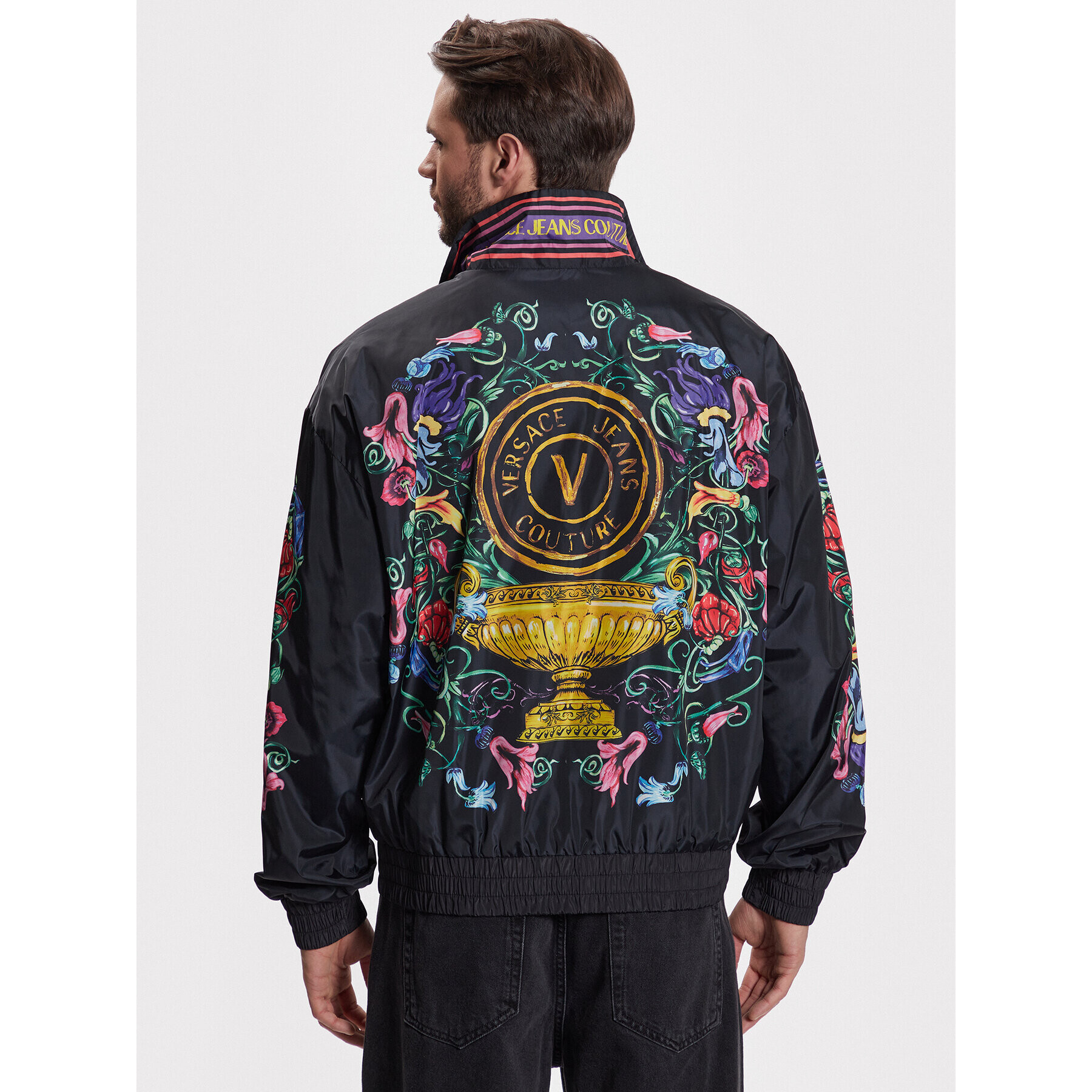 Versace Jeans Couture Geacă bomber 74GASD11 Negru Relaxed Fit - Pled.ro