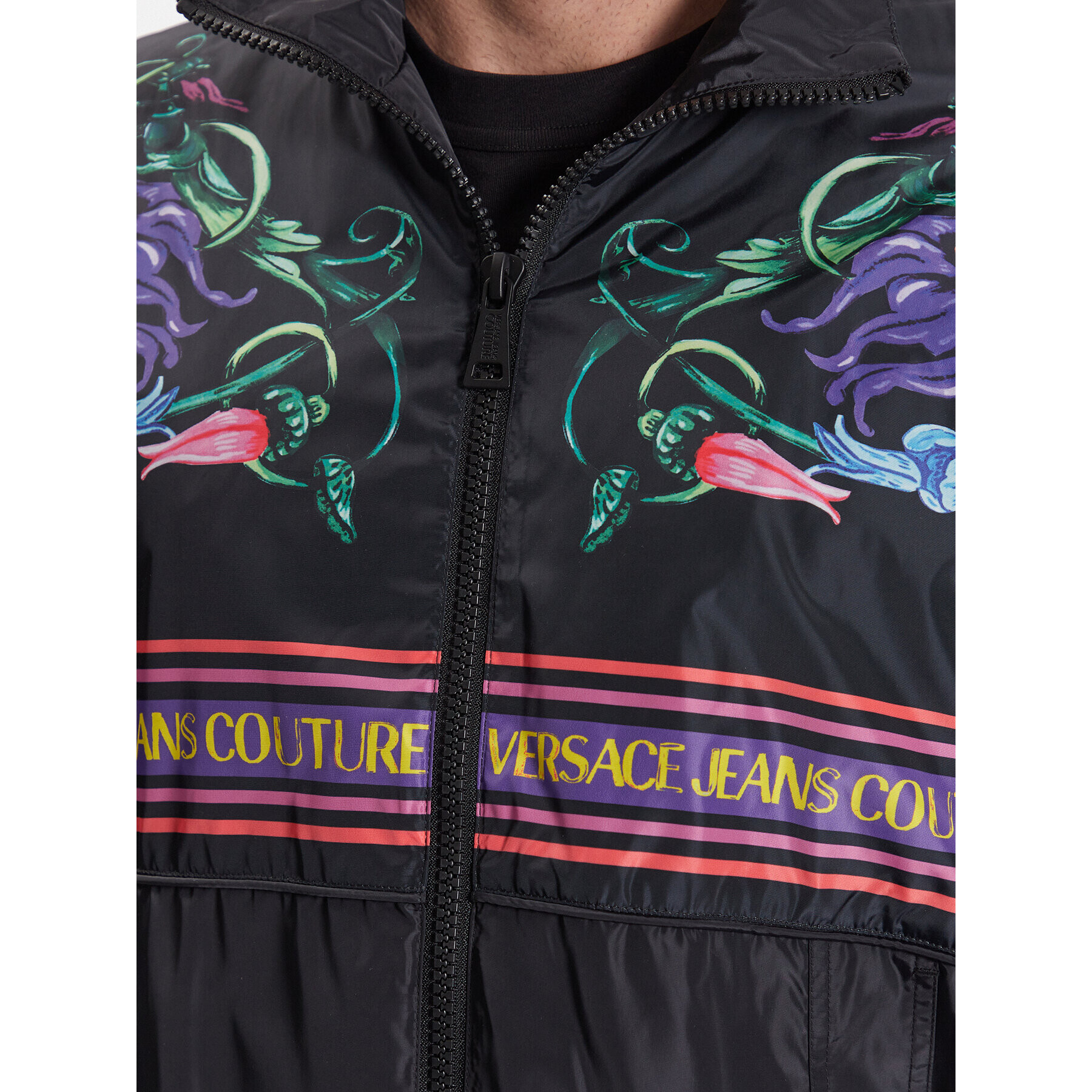 Versace Jeans Couture Geacă bomber 74GASD11 Negru Relaxed Fit - Pled.ro