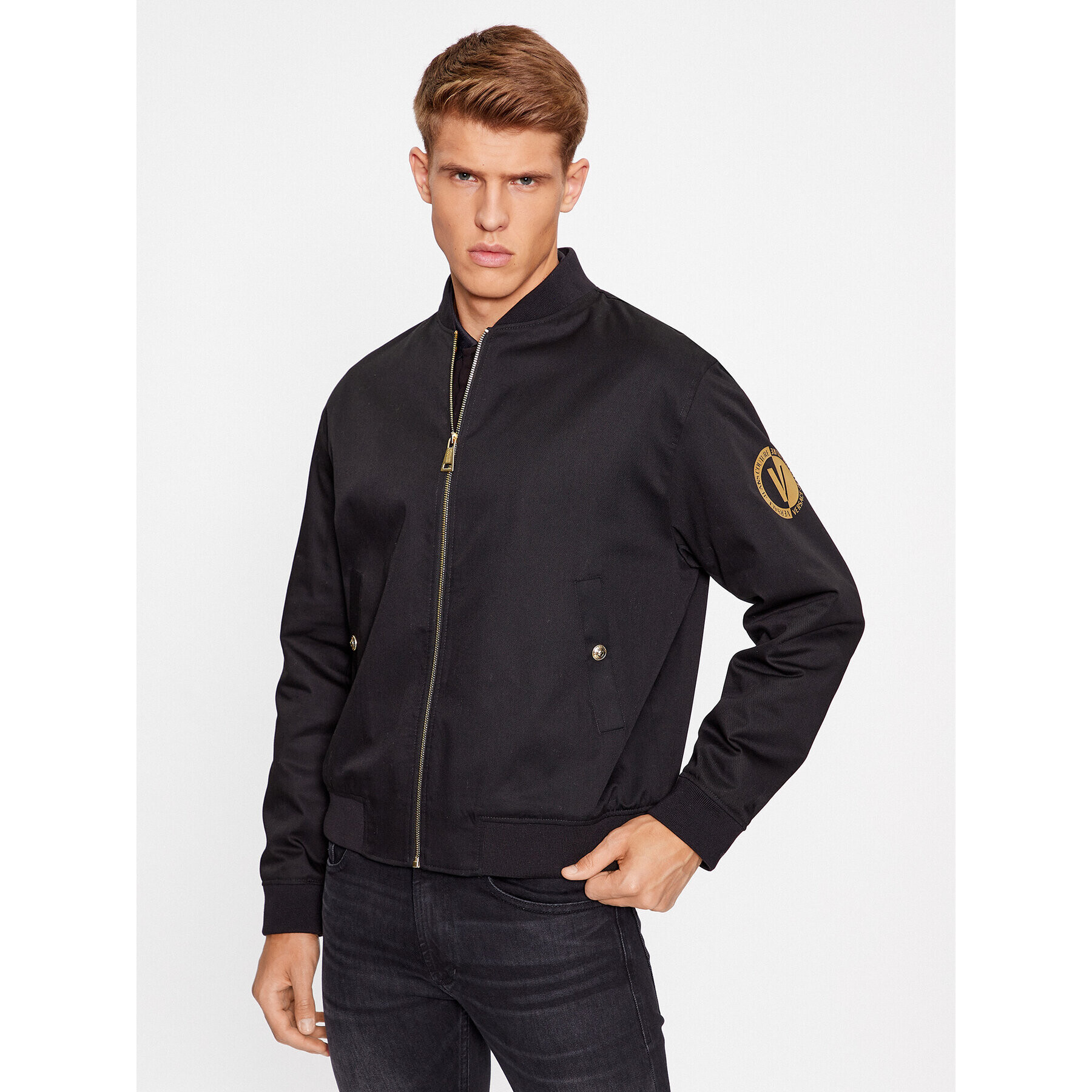 Versace Jeans Couture Geacă bomber 75GAS415 Negru Regular Fit - Pled.ro