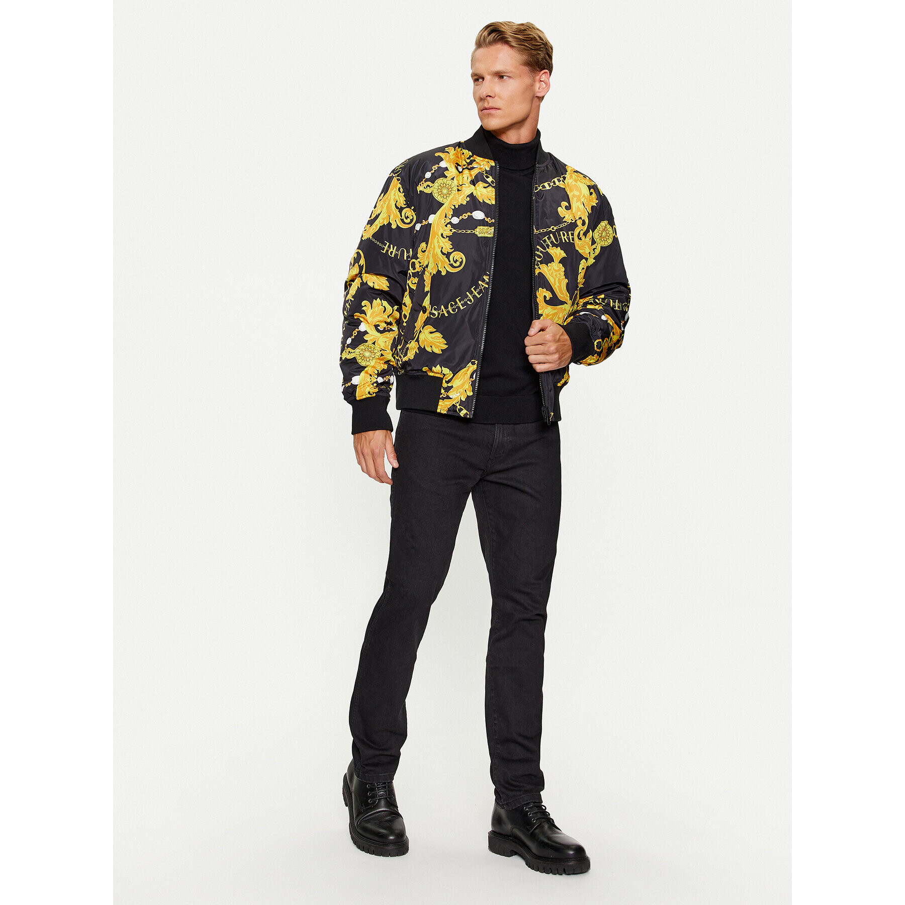 Versace Jeans Couture Geacă bomber 75GASD04 Negru Regular Fit - Pled.ro