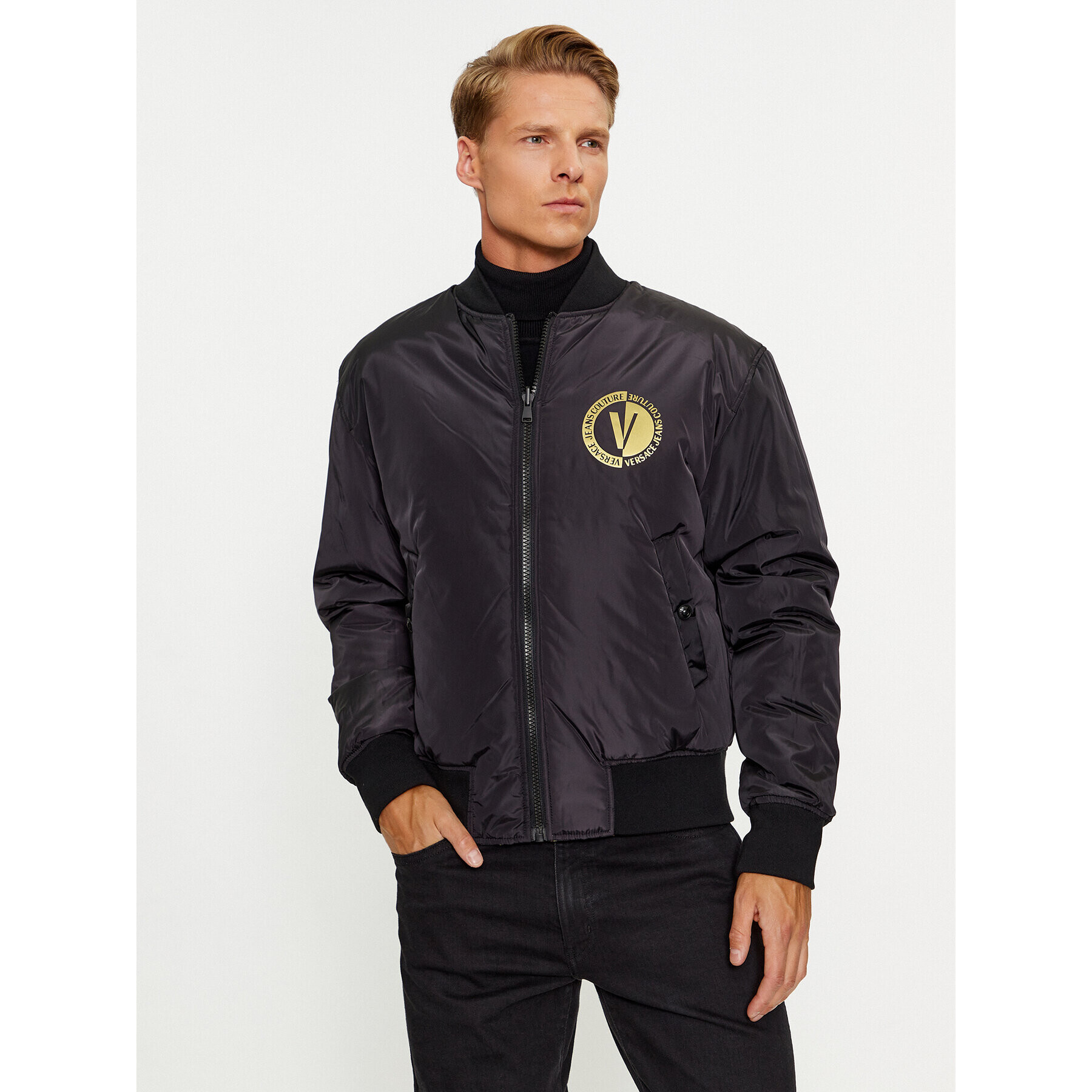 Versace Jeans Couture Geacă bomber 75GASD04 Negru Regular Fit - Pled.ro