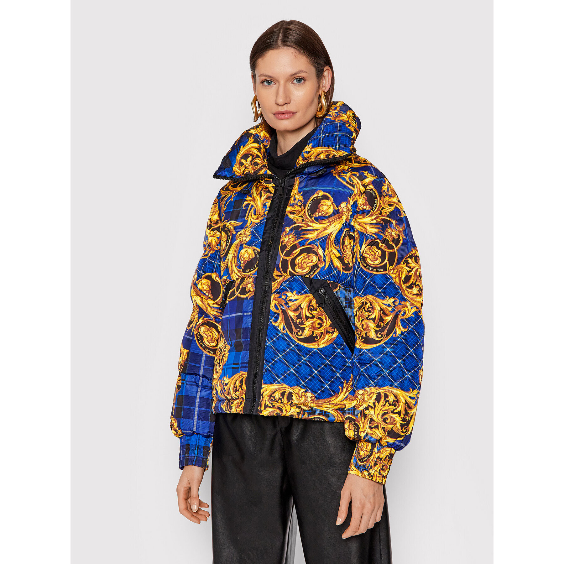 Versace Jeans Couture Geacă din puf 71HAU407 Bleumarin Regular Fit - Pled.ro