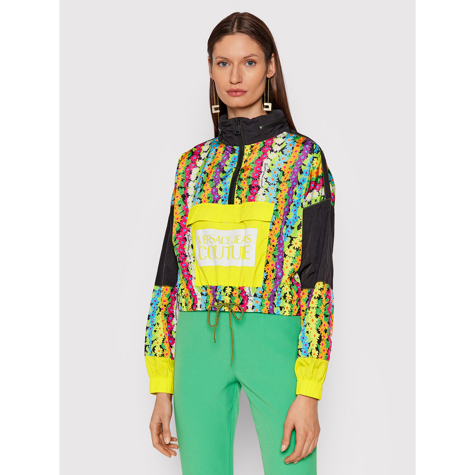 Versace Jeans Couture Geacă fără fermoar Printed Fleur 71HAS400 Colorat Regular Fit - Pled.ro