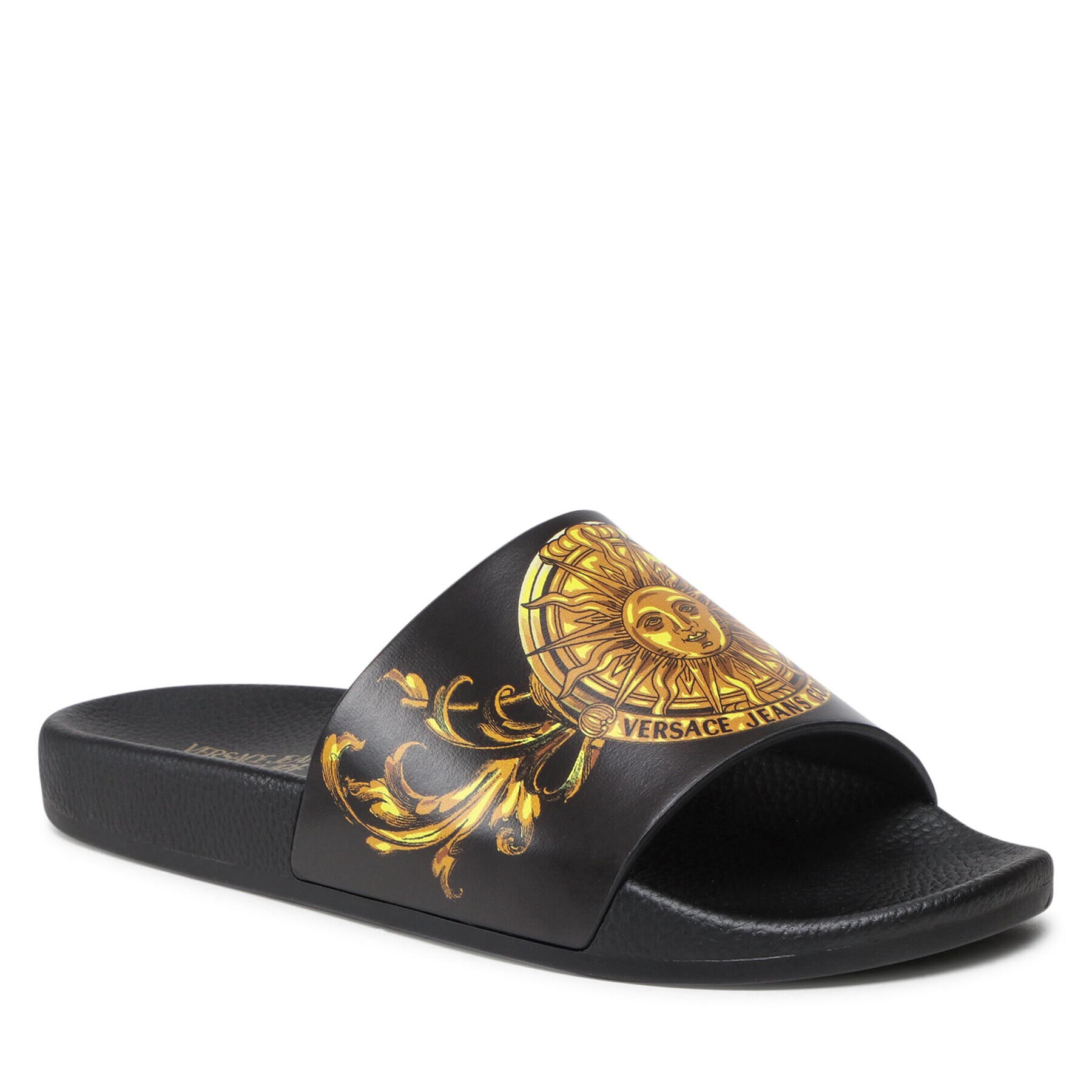 Versace Jeans Couture Șlapi 72YA3SQ4 Negru - Pled.ro