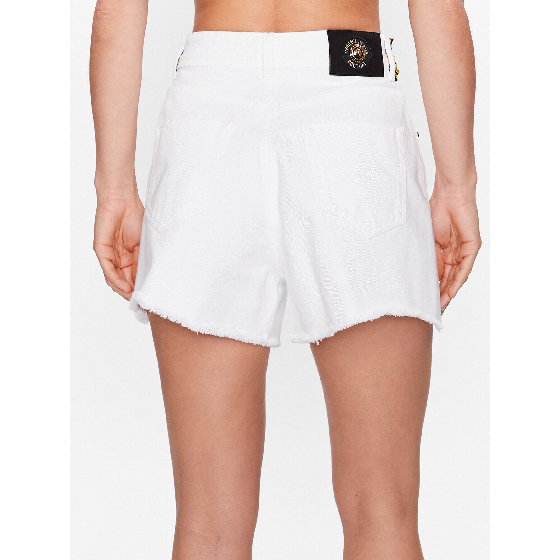 Versace Jeans Couture Pantalon scurți din material 74HAD514 Alb Regular Fit - Pled.ro