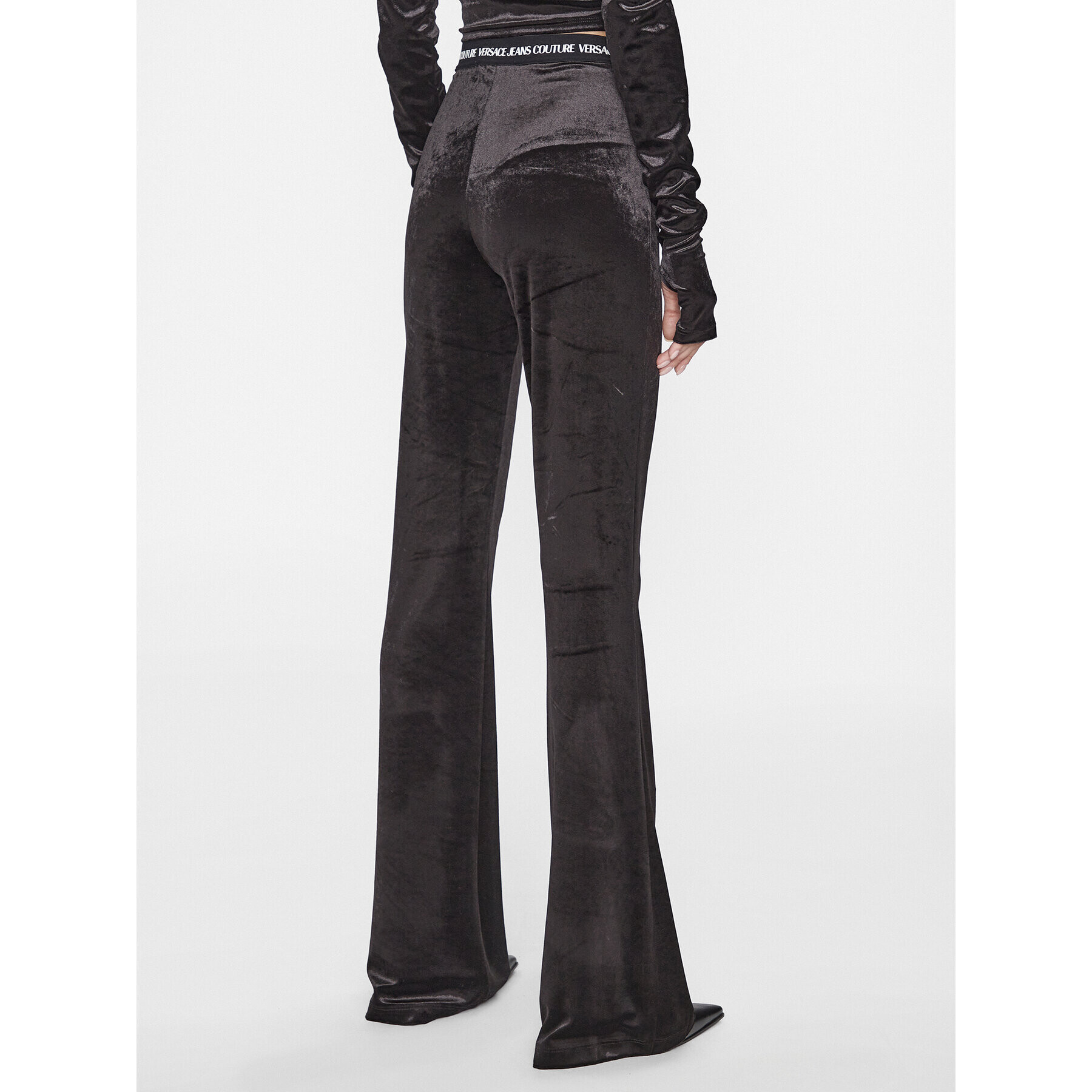 Versace Jeans Couture Pantaloni din material 75HAC1A7 Negru Flared Leg - Pled.ro