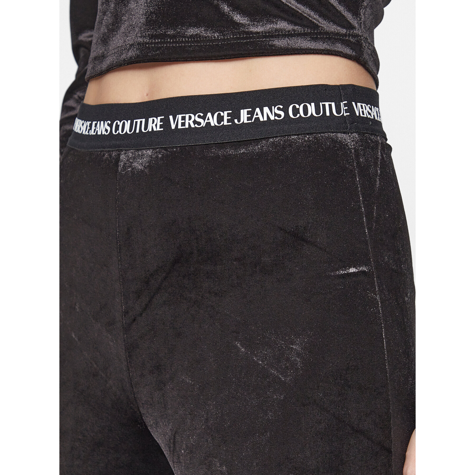 Versace Jeans Couture Pantaloni din material 75HAC1A7 Negru Flared Leg - Pled.ro