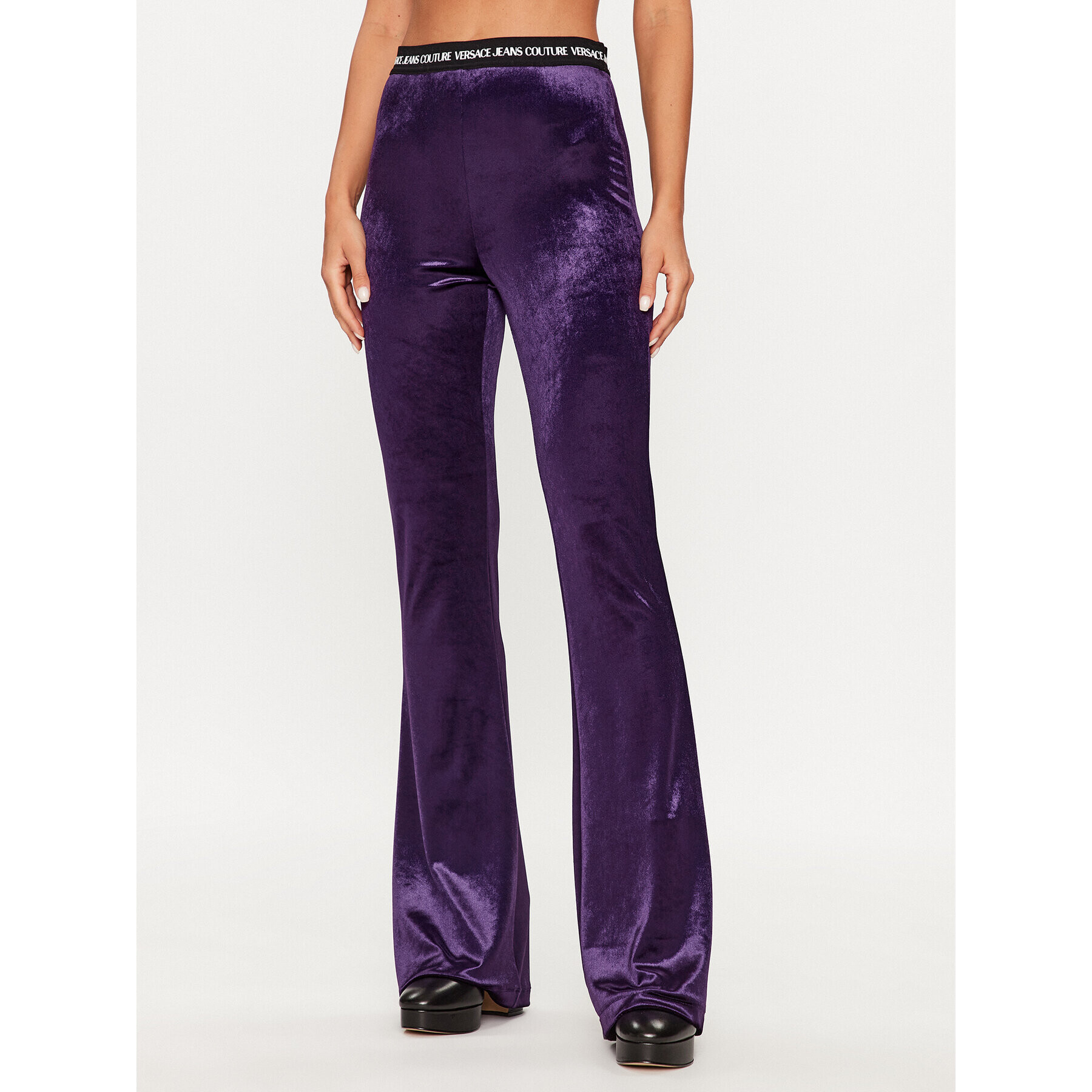 Versace Jeans Couture Pantaloni din material 75HAC1A7 Violet Flared Leg - Pled.ro