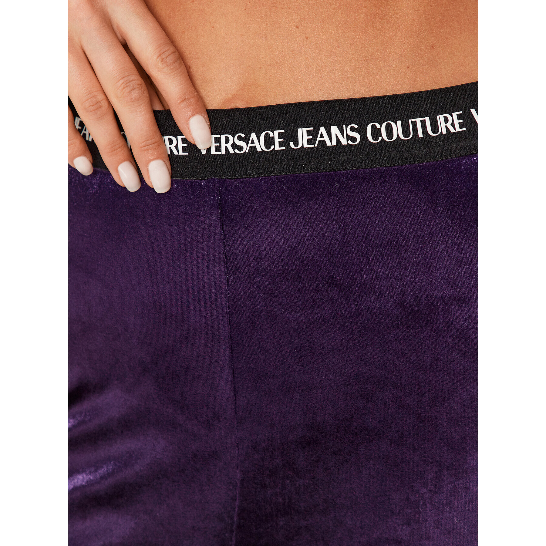 Versace Jeans Couture Pantaloni din material 75HAC1A7 Violet Flared Leg - Pled.ro