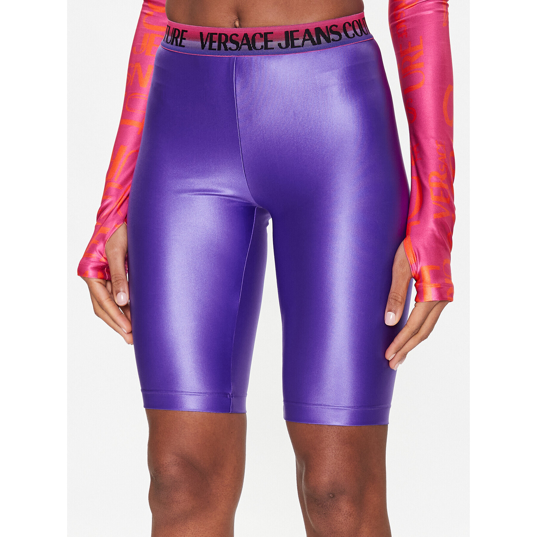 Versace Jeans Couture Pantaloni scurți sport 74HAC106 Violet Slim Fit - Pled.ro