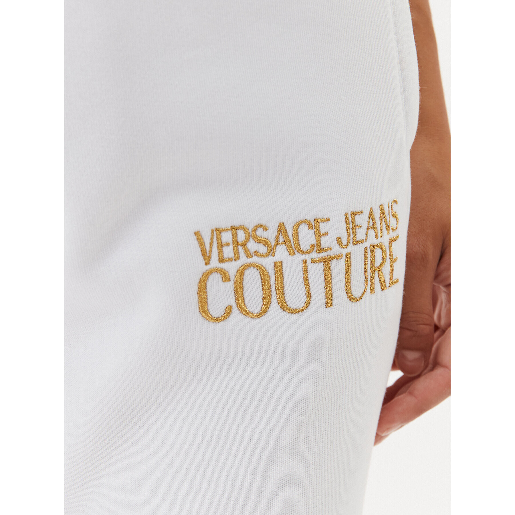 Versace Jeans Couture Pantaloni trening 73HAAT01 Alb Regular Fit - Pled.ro