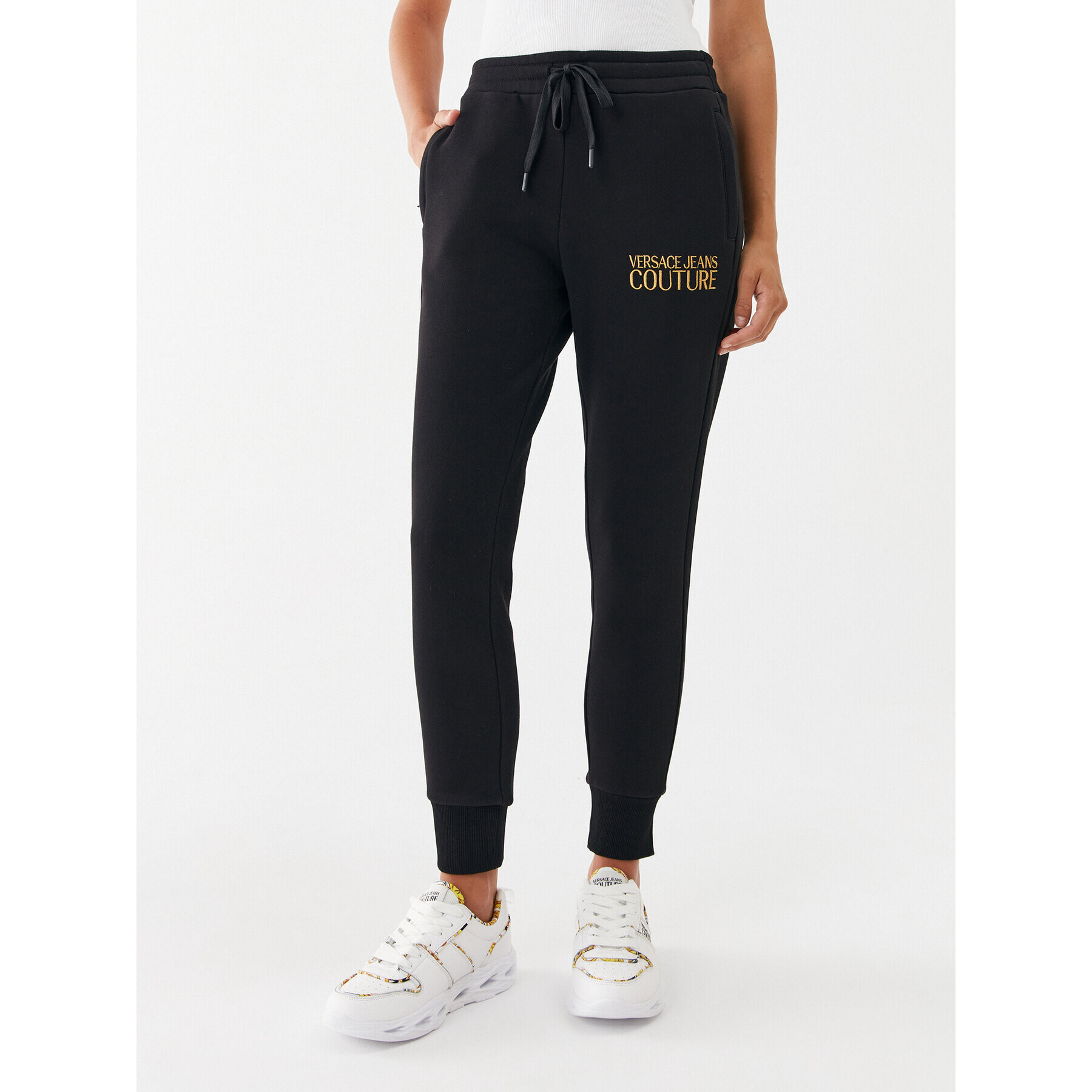 Versace Jeans Couture Pantaloni trening 73HAAT01 Negru Regular Fit - Pled.ro