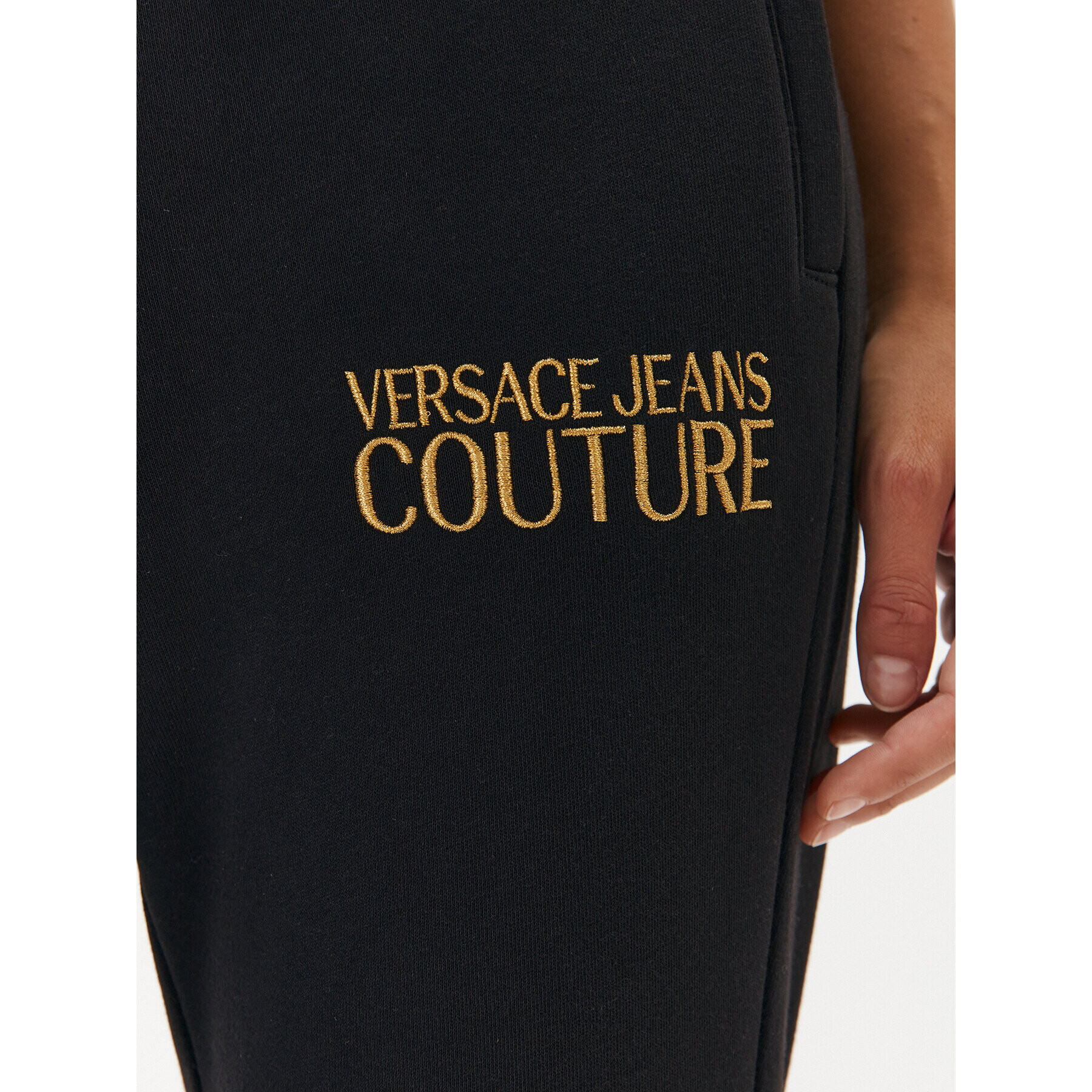 Versace Jeans Couture Pantaloni trening 73HAAT01 Negru Regular Fit - Pled.ro