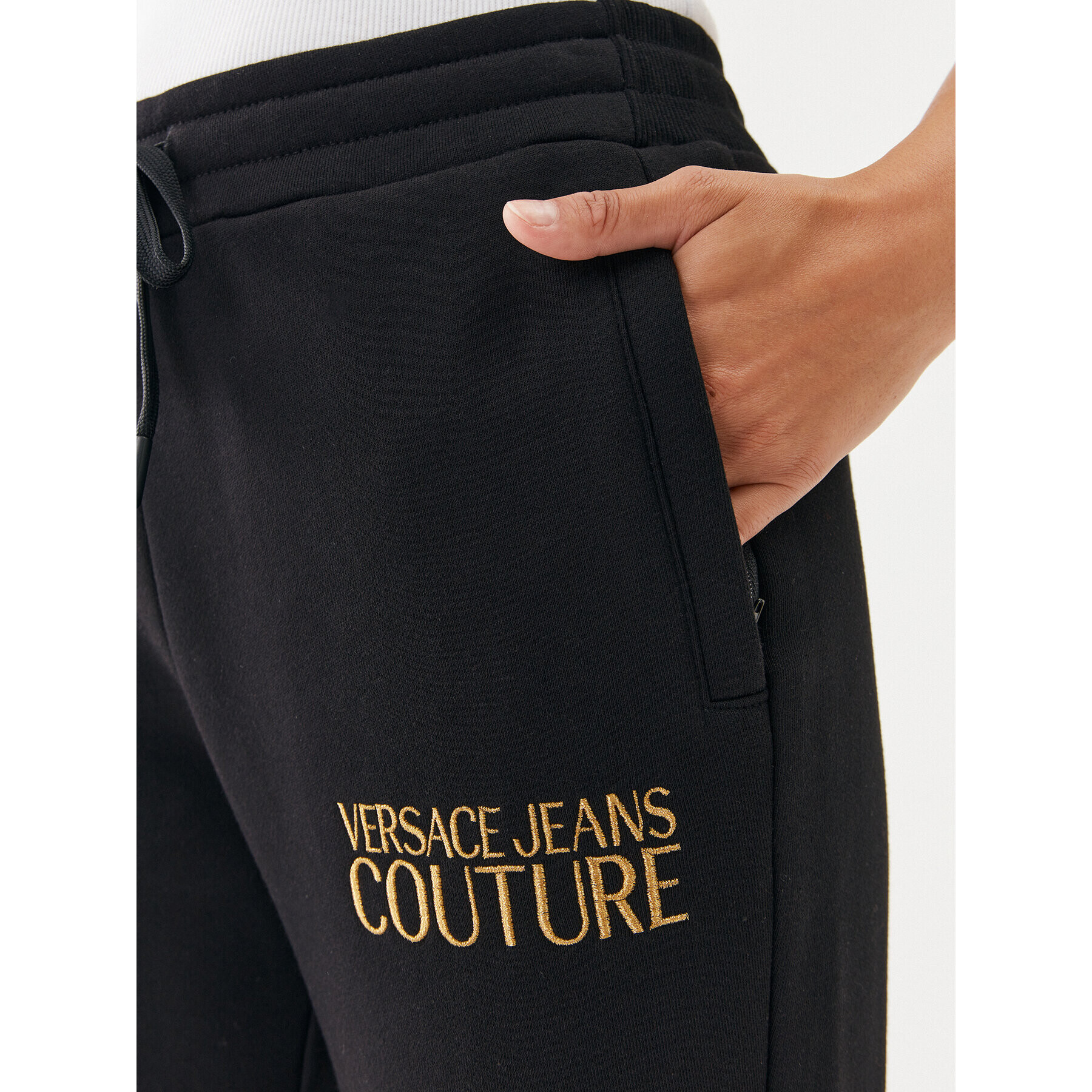 Versace Jeans Couture Pantaloni trening 73HAAT01 Negru Regular Fit - Pled.ro