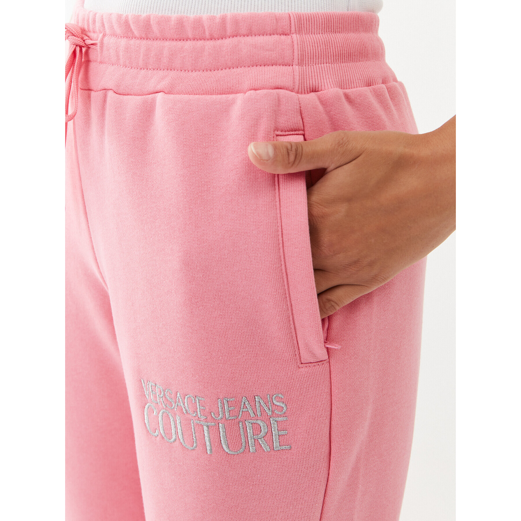 Versace Jeans Couture Pantaloni trening 73HAAT01 Roz Regular Fit - Pled.ro