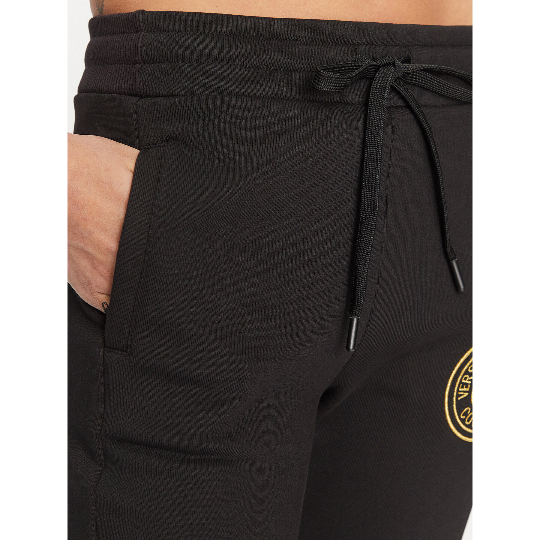 Versace Jeans Couture Pantaloni trening 75HAAT06 Negru Regular Fit - Pled.ro