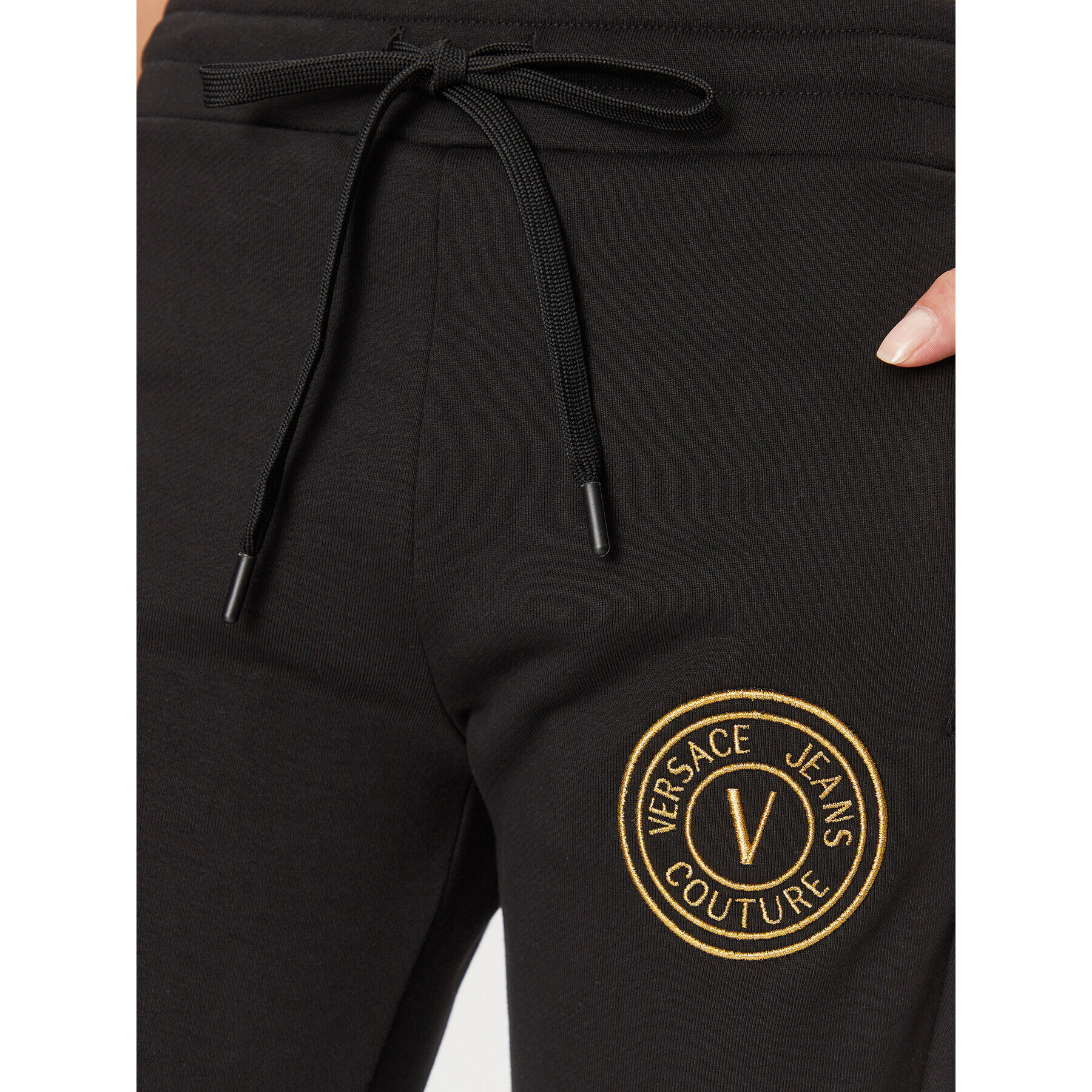 Versace Jeans Couture Pantaloni trening 75HAAT06 Negru Regular Fit - Pled.ro