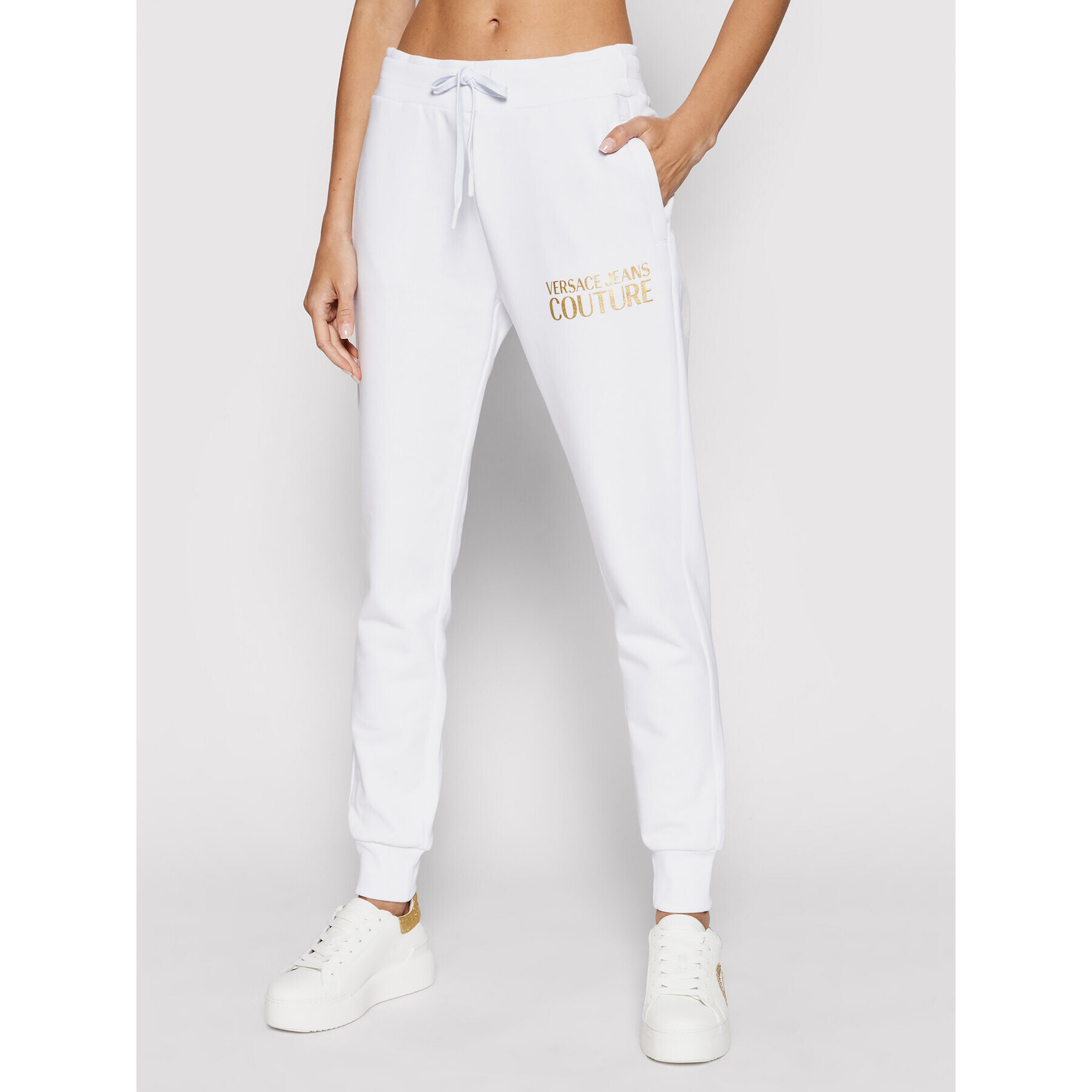 Versace Jeans Couture Pantaloni trening A1HWA1TA Alb Regular Fit - Pled.ro