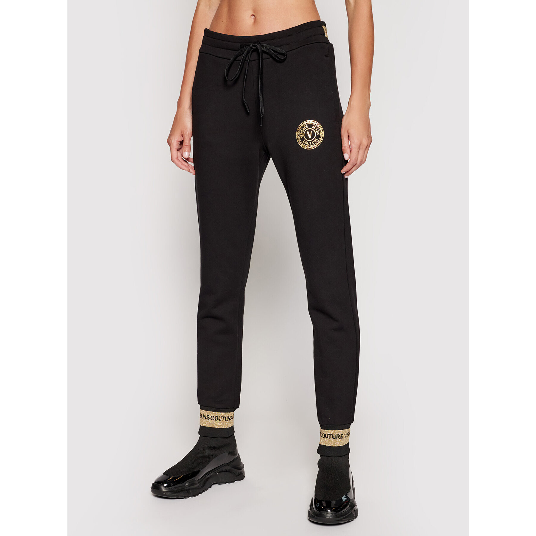 Versace Jeans Couture Pantaloni trening A1HWA1TB Negru Regular Fit - Pled.ro