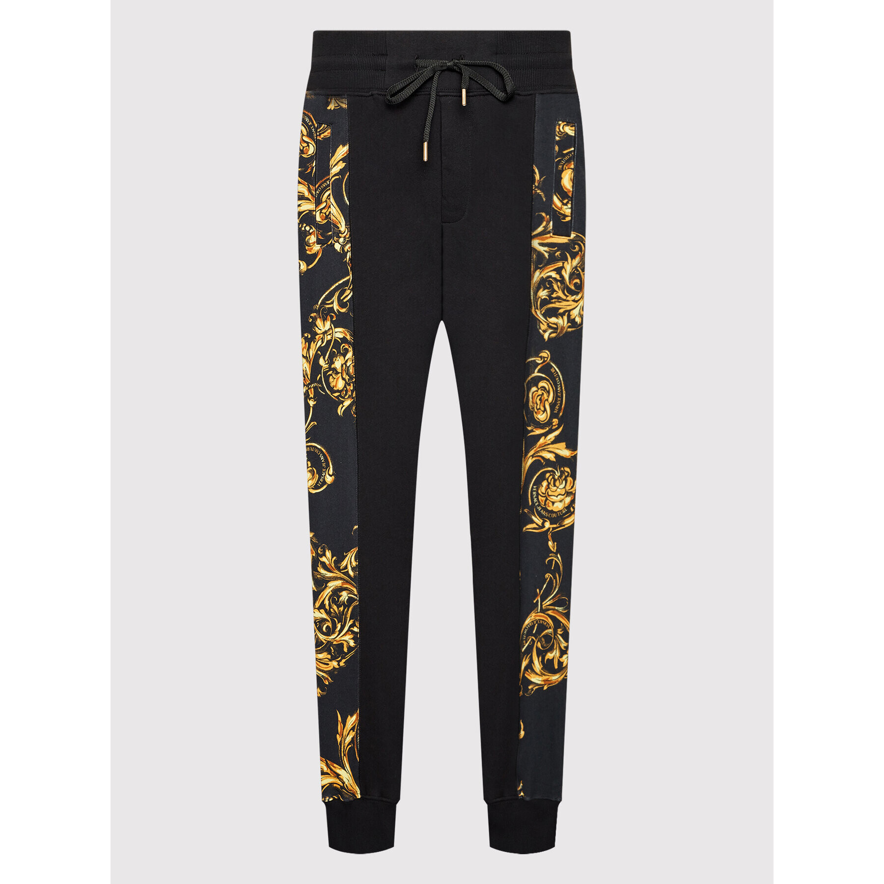 Versace Jeans Couture Pantaloni trening Contr Print Garland 72GAA3C9 Negru Regular Fit - Pled.ro