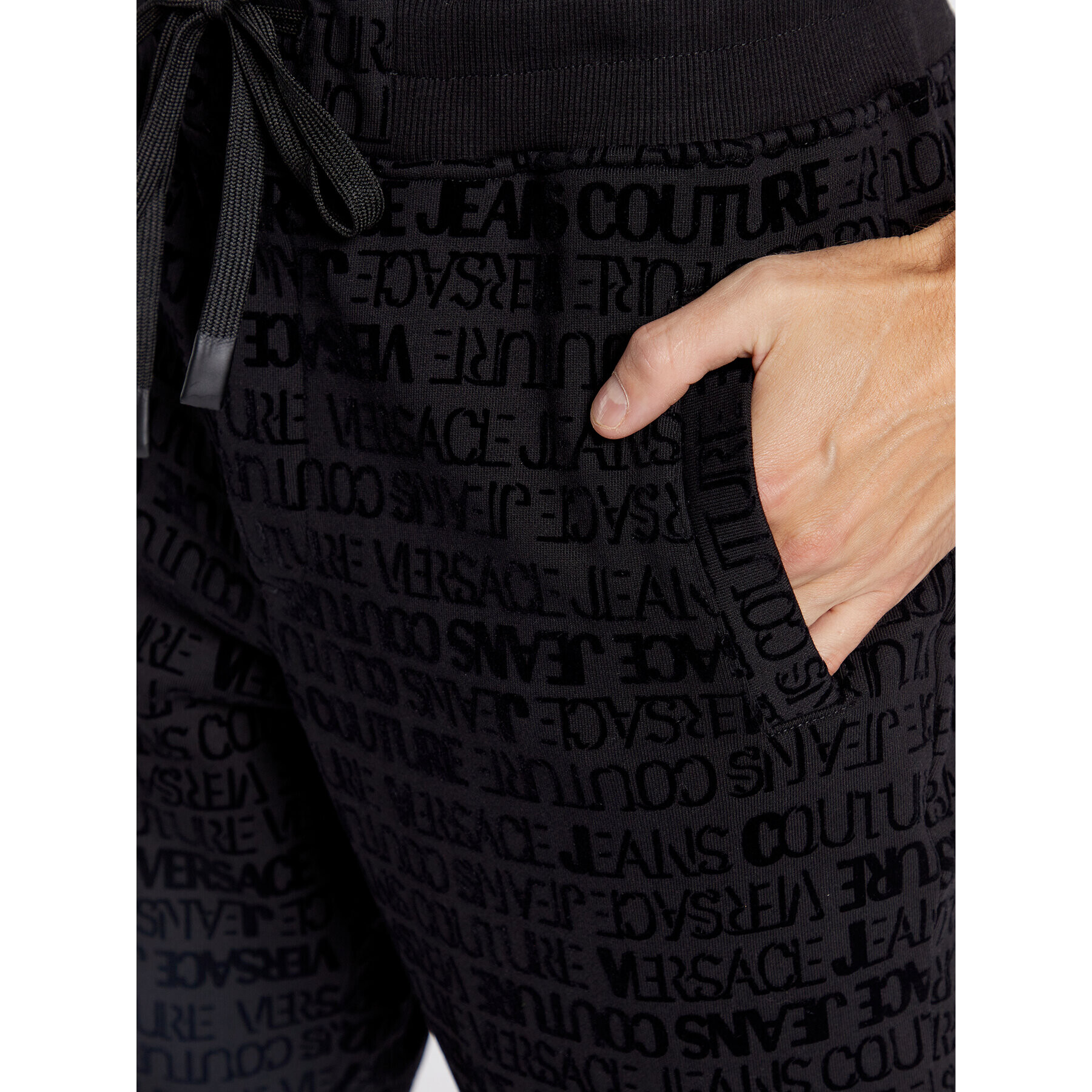 Versace Jeans Couture Pantaloni trening Felpa 73GAA3B1 Negru Regular Fit - Pled.ro