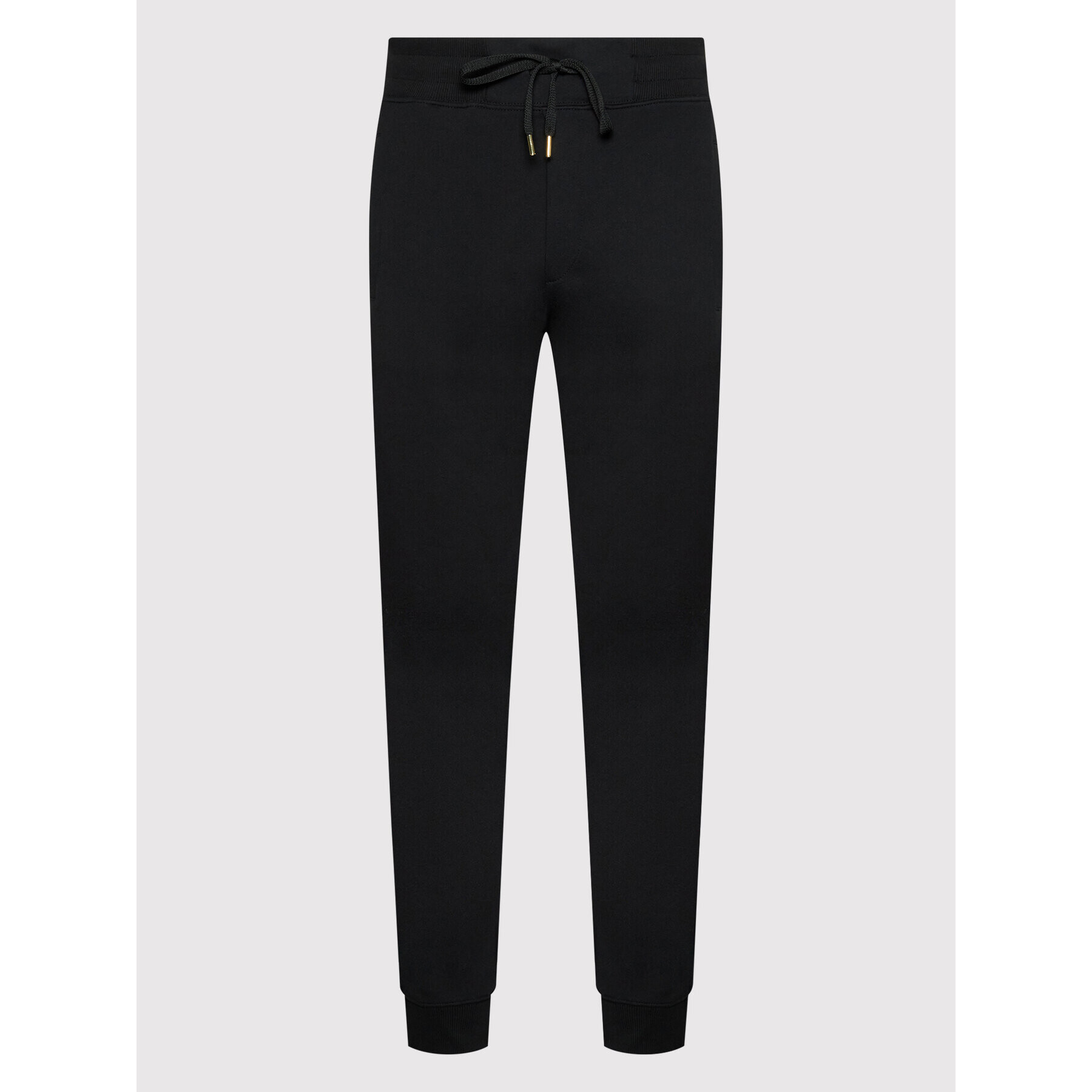 Versace Jeans Couture Pantaloni trening Logo Thick Foil 72GAAT01 Negru Regular Fit - Pled.ro