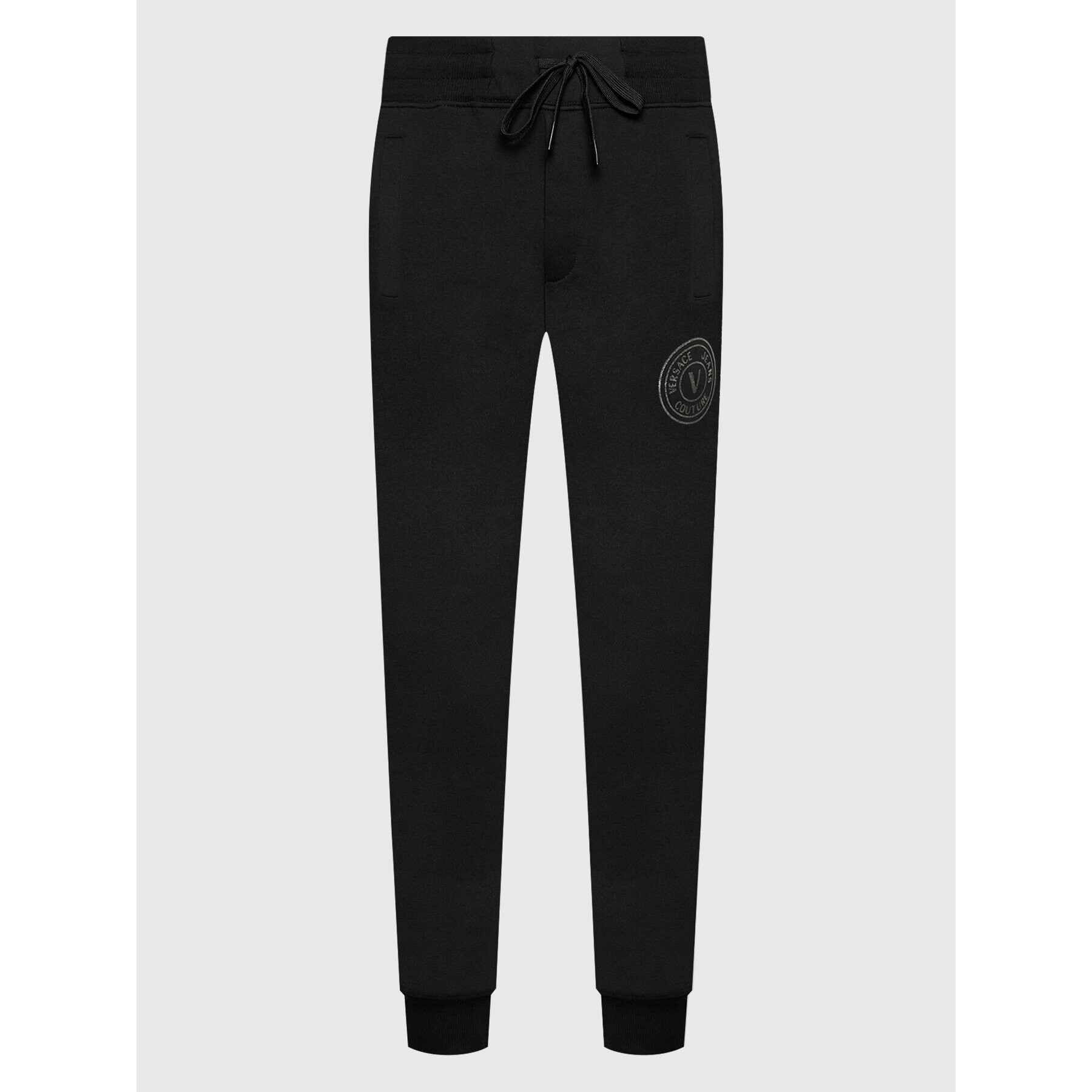 Versace Jeans Couture Pantaloni trening Vemblem S Foil 73GAAT06 Negru Regular Fit - Pled.ro