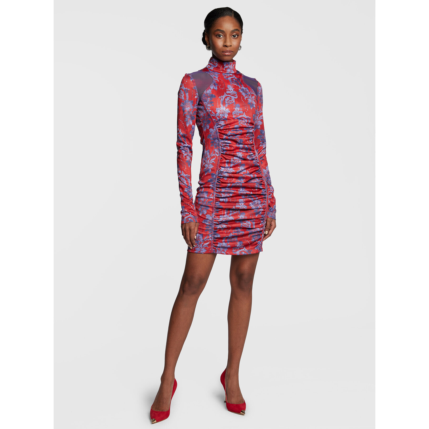 Versace Jeans Couture Rochie cocktail 73HAO919 Violet Slim Fit - Pled.ro