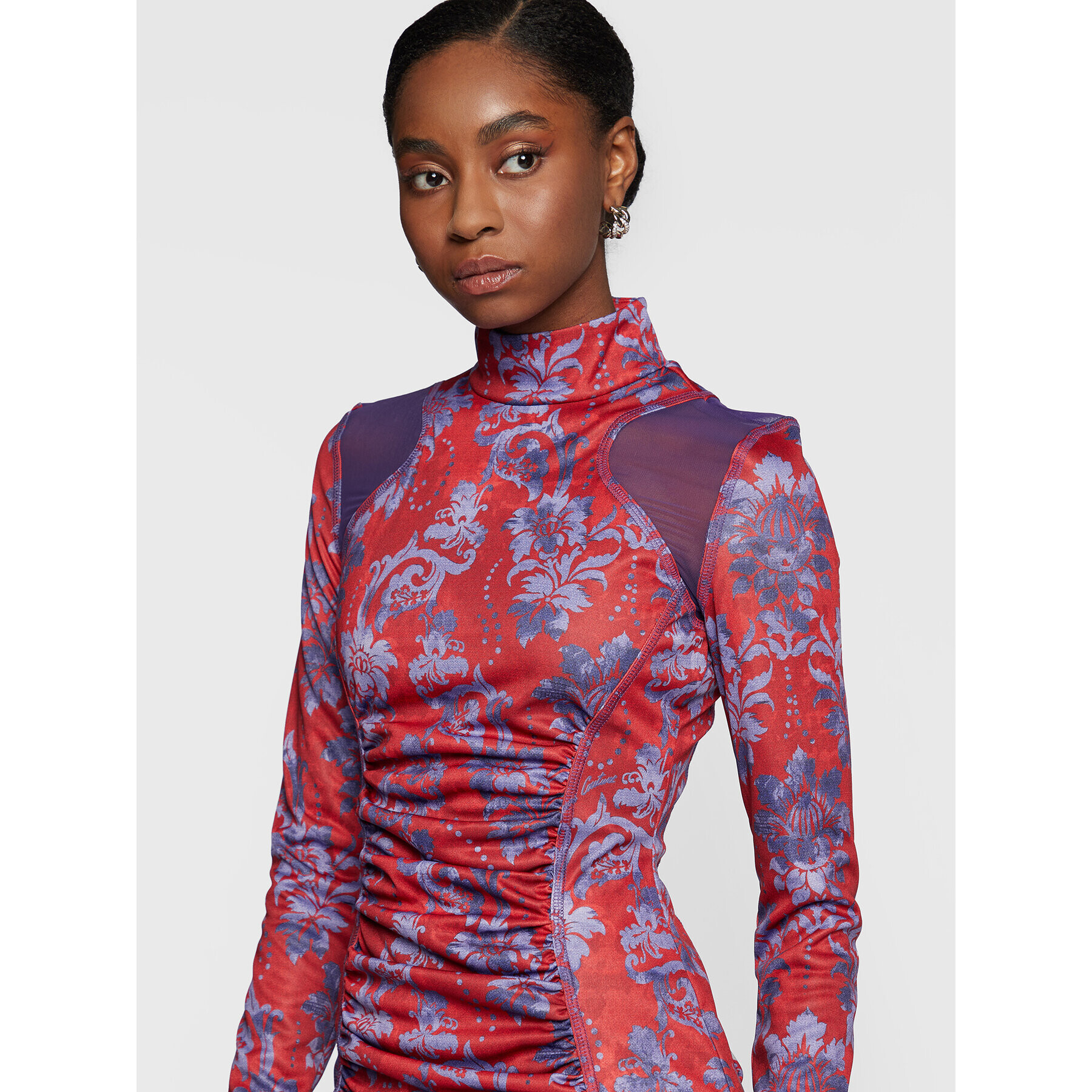 Versace Jeans Couture Rochie cocktail 73HAO919 Violet Slim Fit - Pled.ro