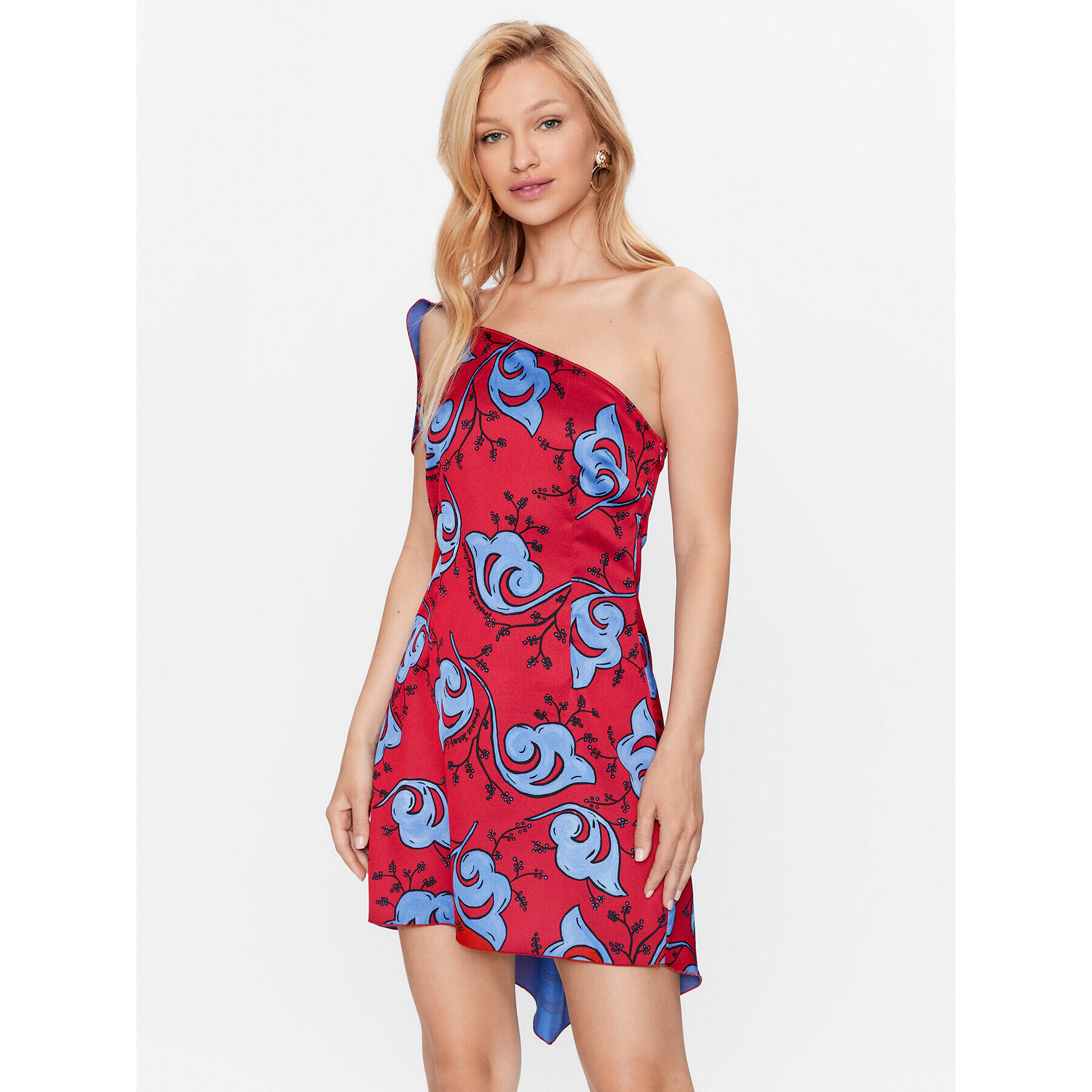 Versace Jeans Couture Rochie cocktail 74HAO911 Roșu Slim Fit - Pled.ro