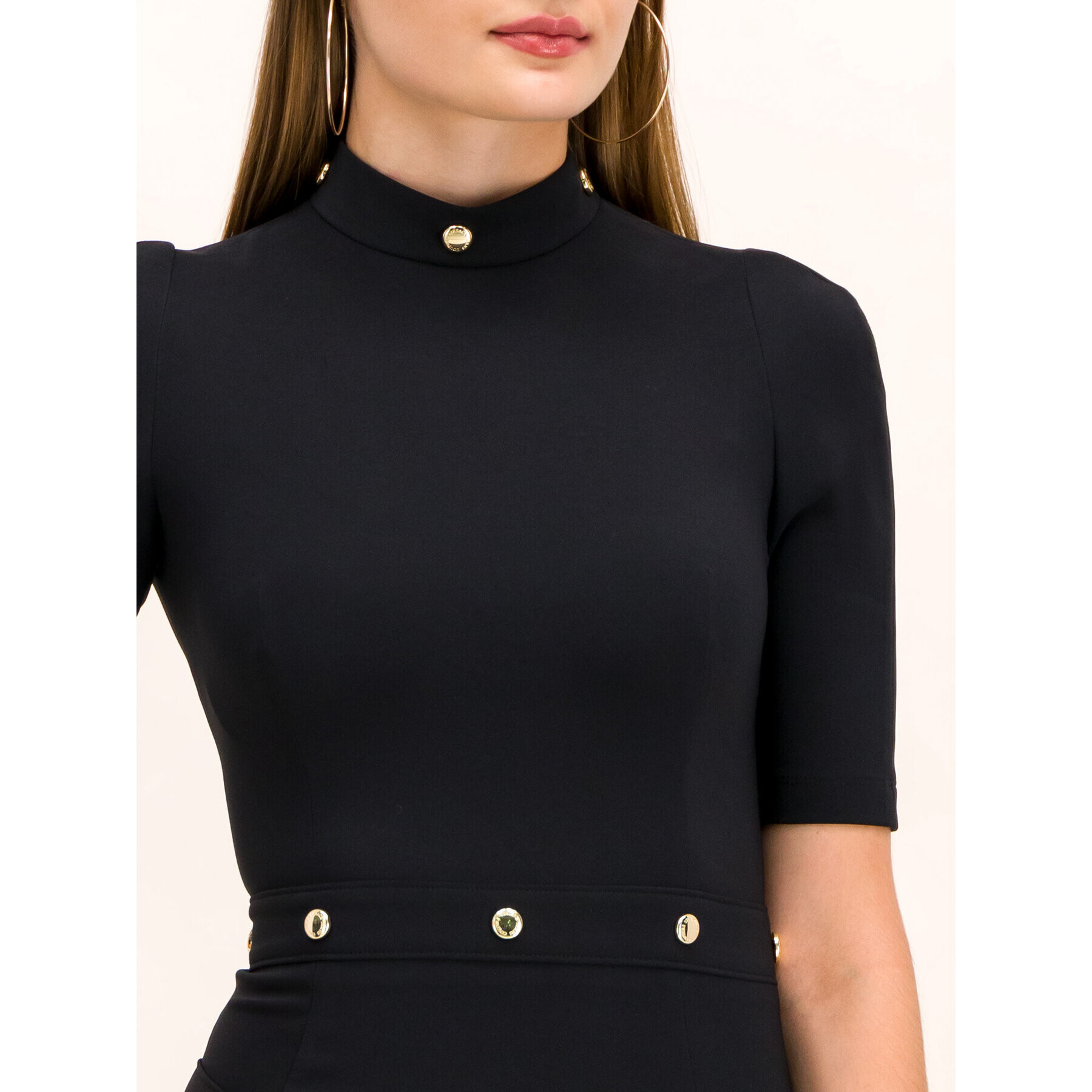 Versace Jeans Couture Rochie cocktail D2HUB417 Negru Slim Fit - Pled.ro