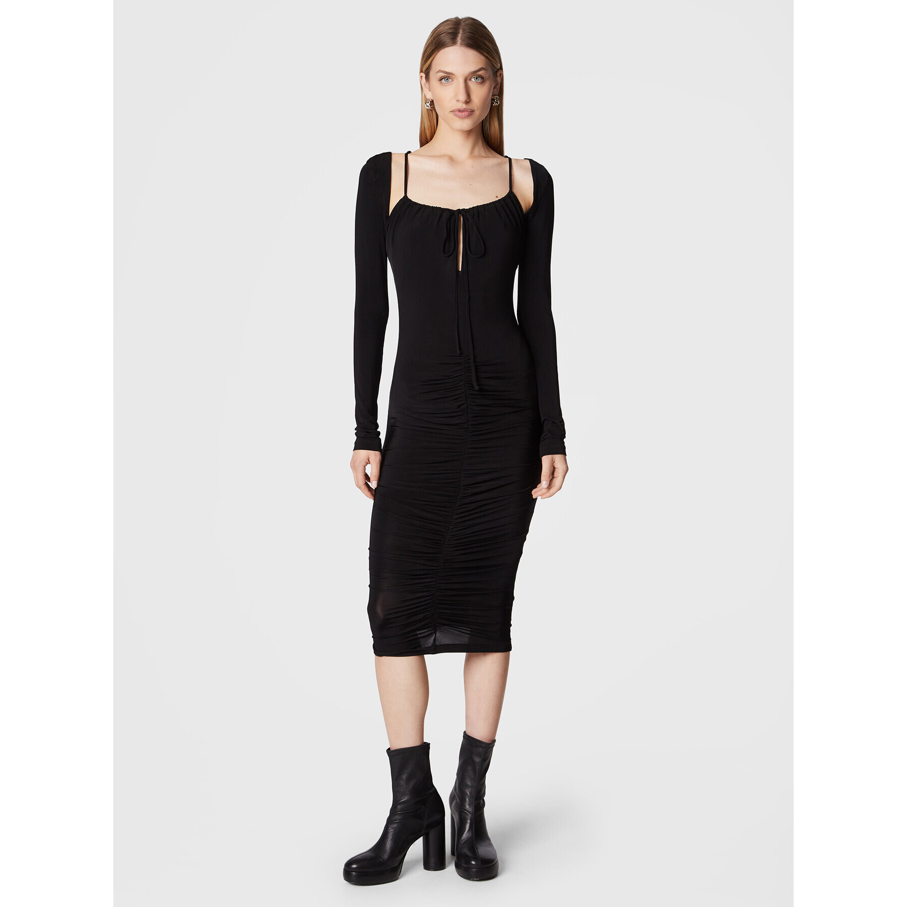 Versace Jeans Couture Rochie cocktail Marika 73HAO922 Negru Slim Fit - Pled.ro