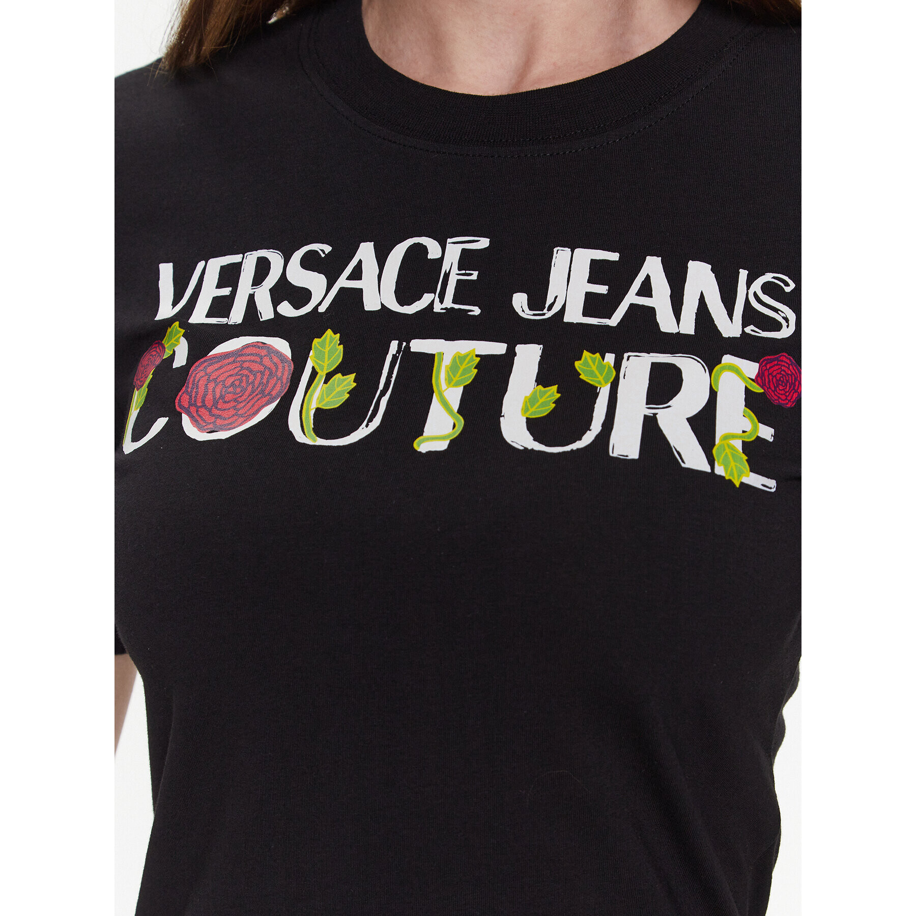 Versace Jeans Couture Rochie de zi 74HAOT15 Negru Regular Fit - Pled.ro