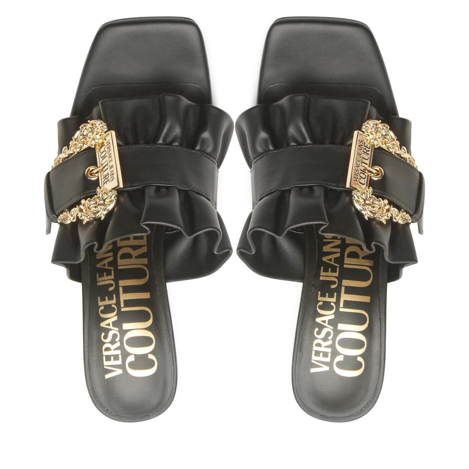 Versace Jeans Couture Șlapi 74VA3S70 Negru - Pled.ro