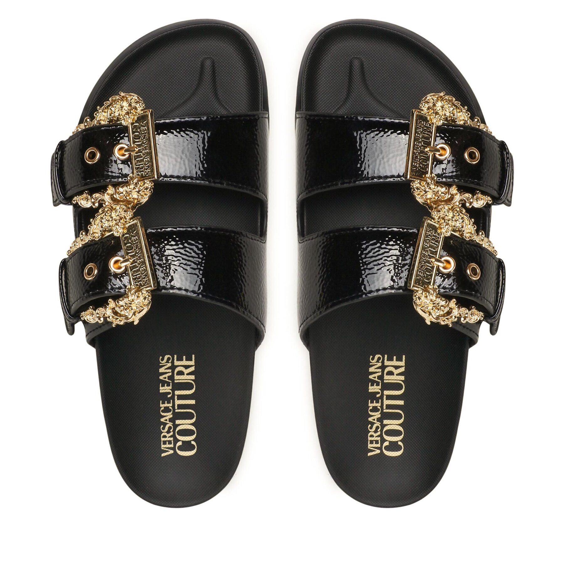 Versace Jeans Couture Șlapi 74VA3SM1 ZS539 Negru - Pled.ro