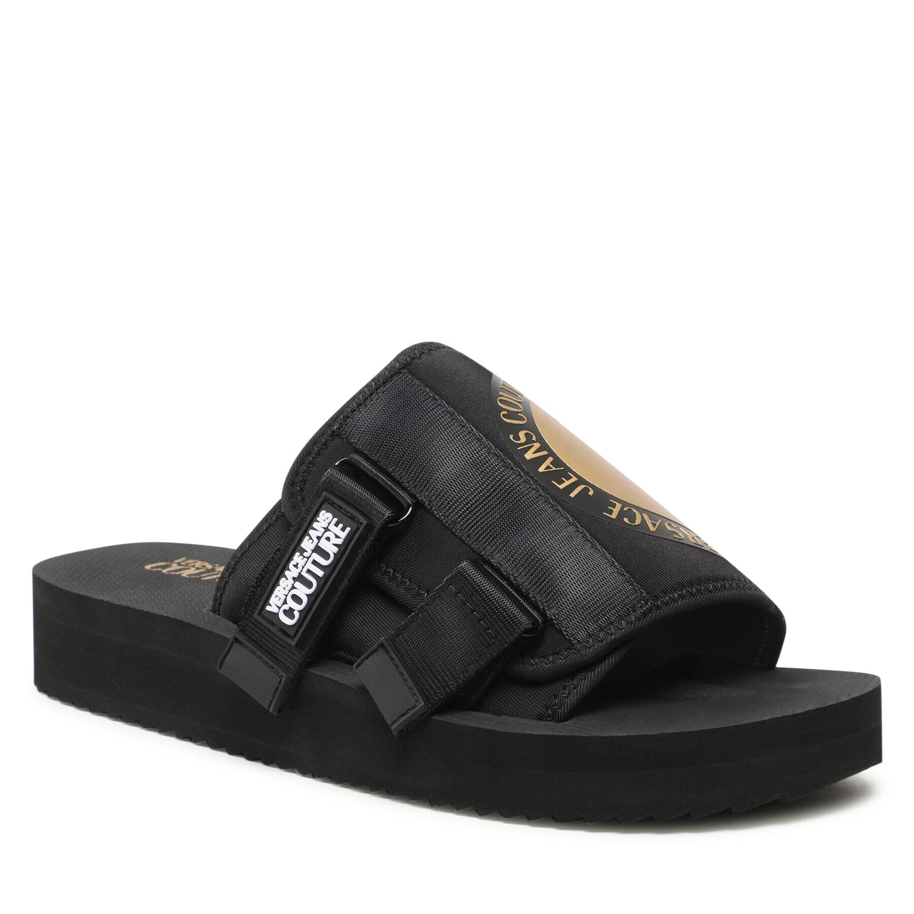 Versace Jeans Couture Șlapi 74YA3S7A Negru - Pled.ro