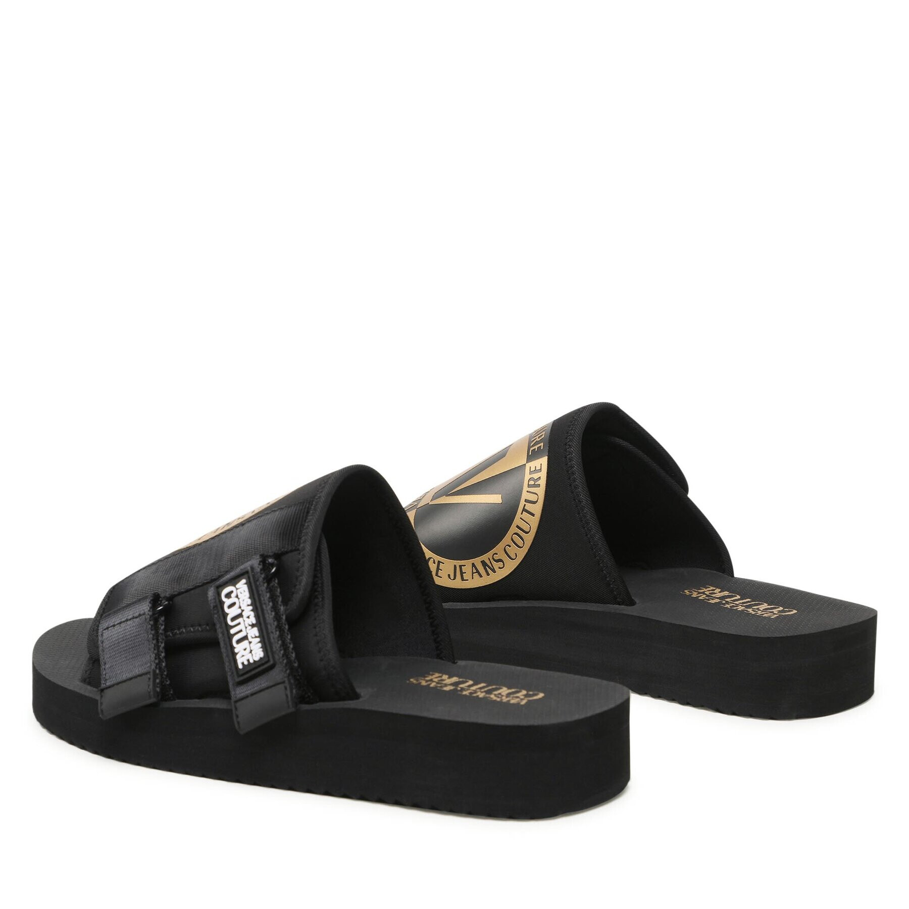 Versace Jeans Couture Șlapi 74YA3S7A Negru - Pled.ro