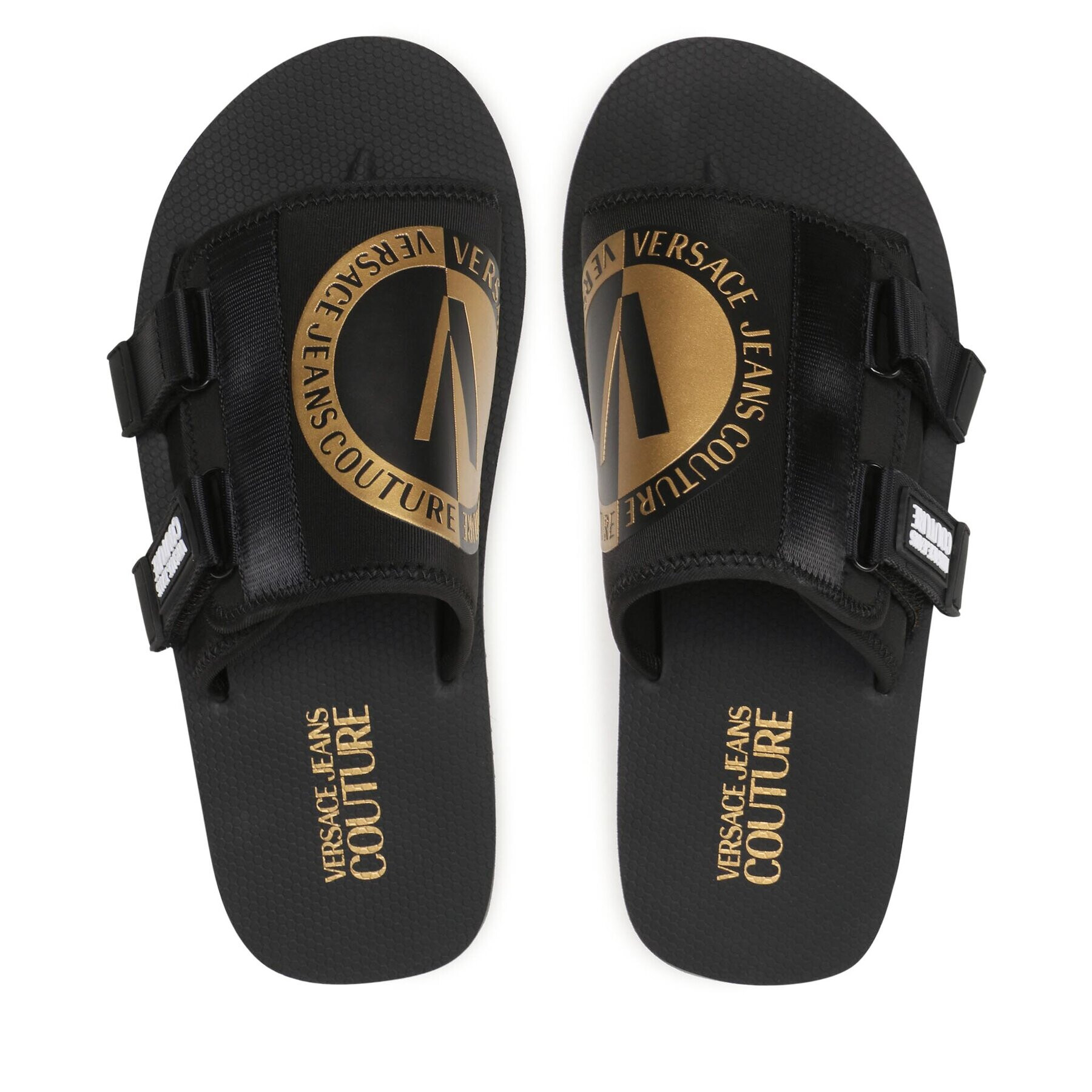 Versace Jeans Couture Șlapi 74YA3S7A Negru - Pled.ro