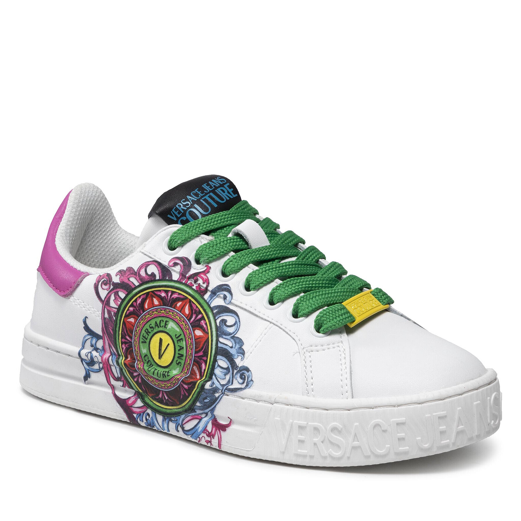 Versace Jeans Couture Sneakers 71VA3SK5 Alb - Pled.ro