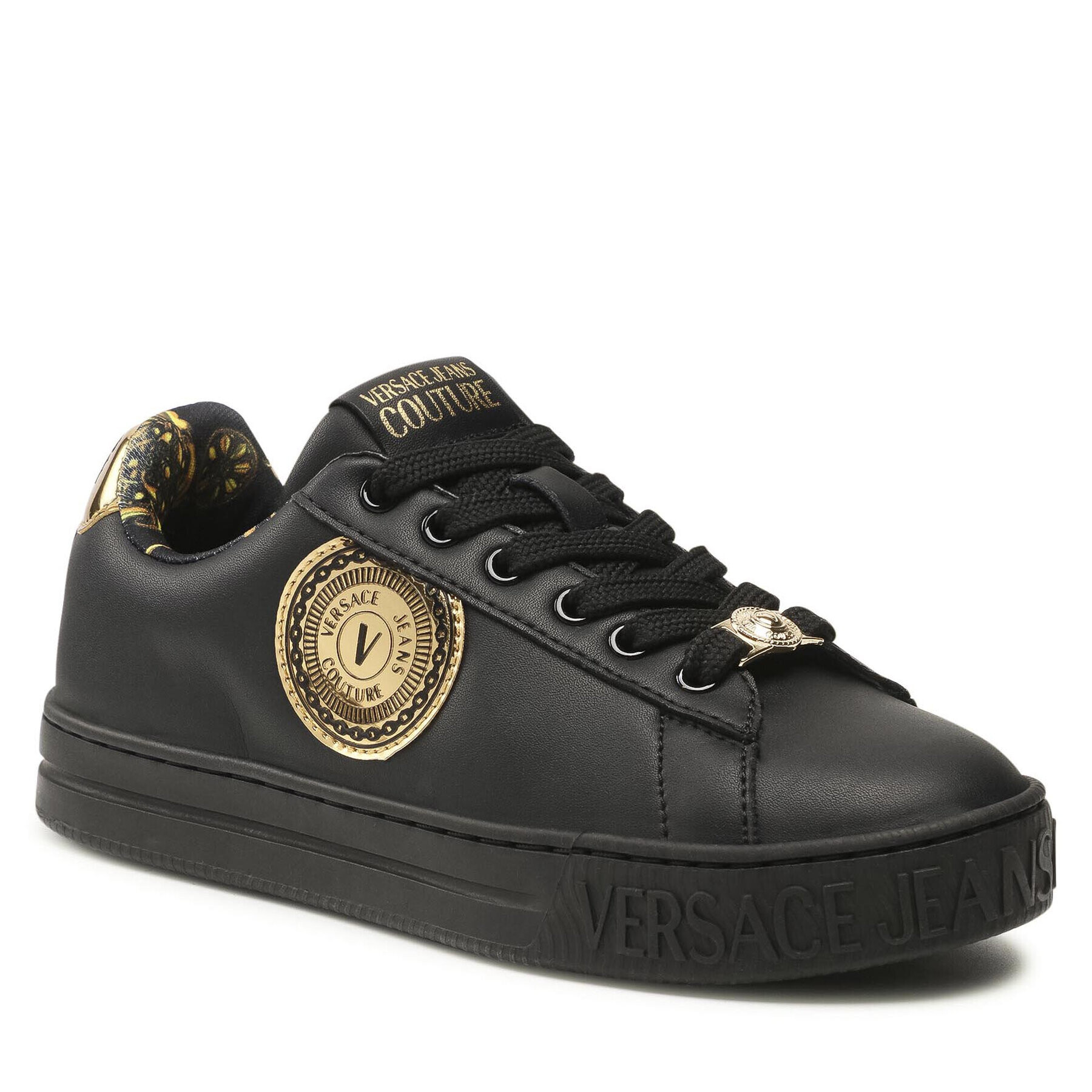 Versace Jeans Couture Sneakers 71VA3SK6 Negru - Pled.ro