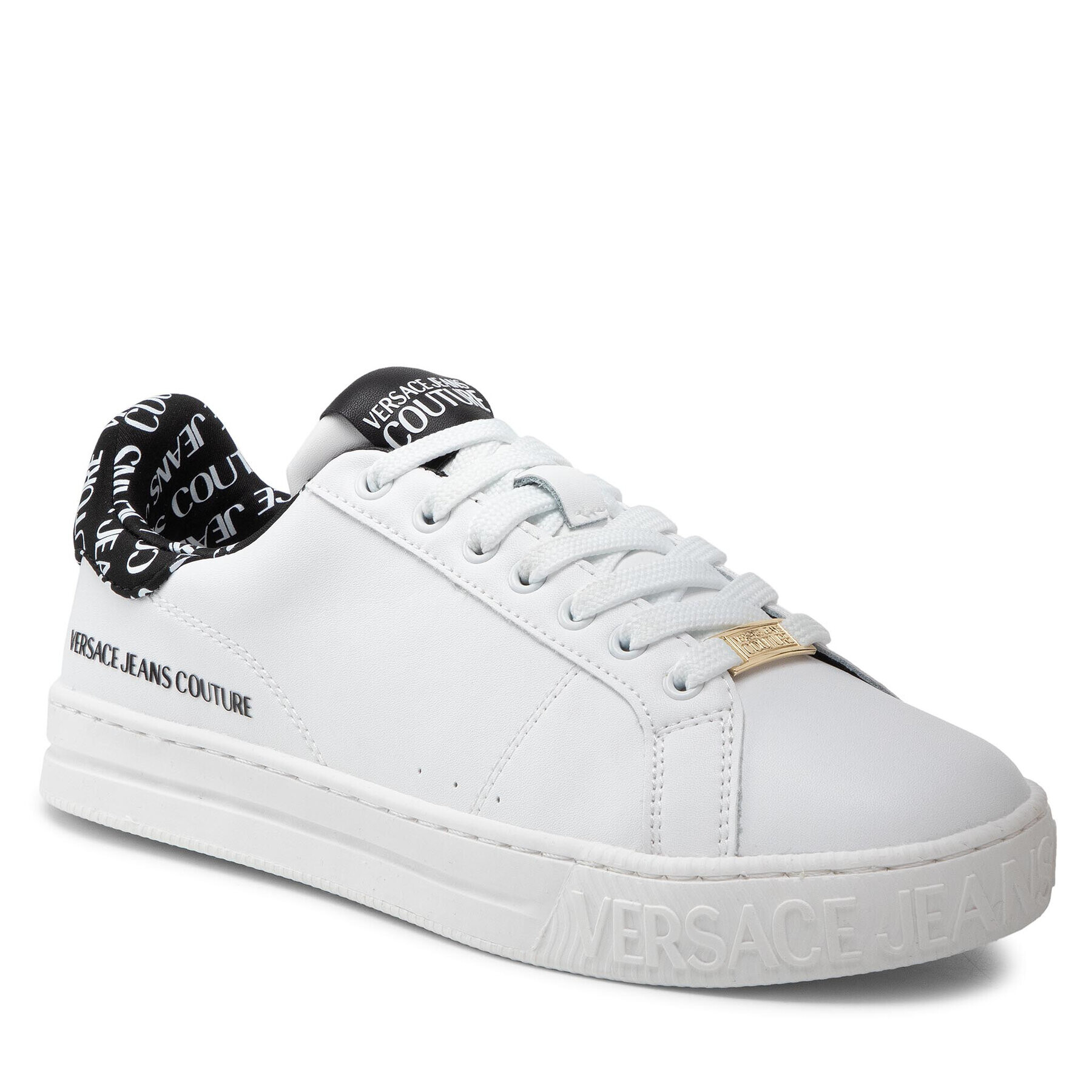 Versace Jeans Couture Sneakers 71YA3SK3 Alb - Pled.ro