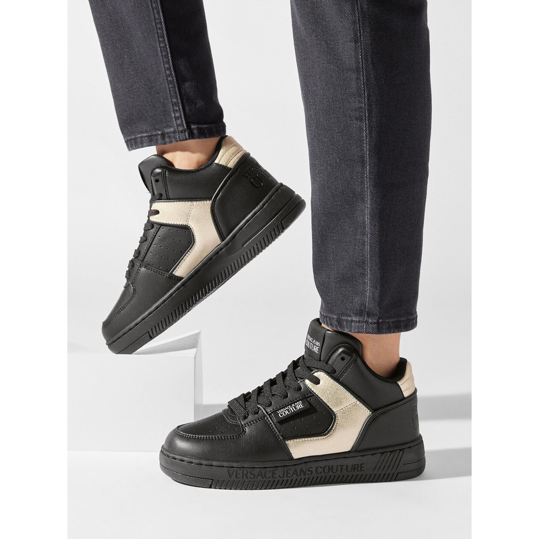 Versace Jeans Couture Sneakers 73VA3SJ1 Negru - Pled.ro